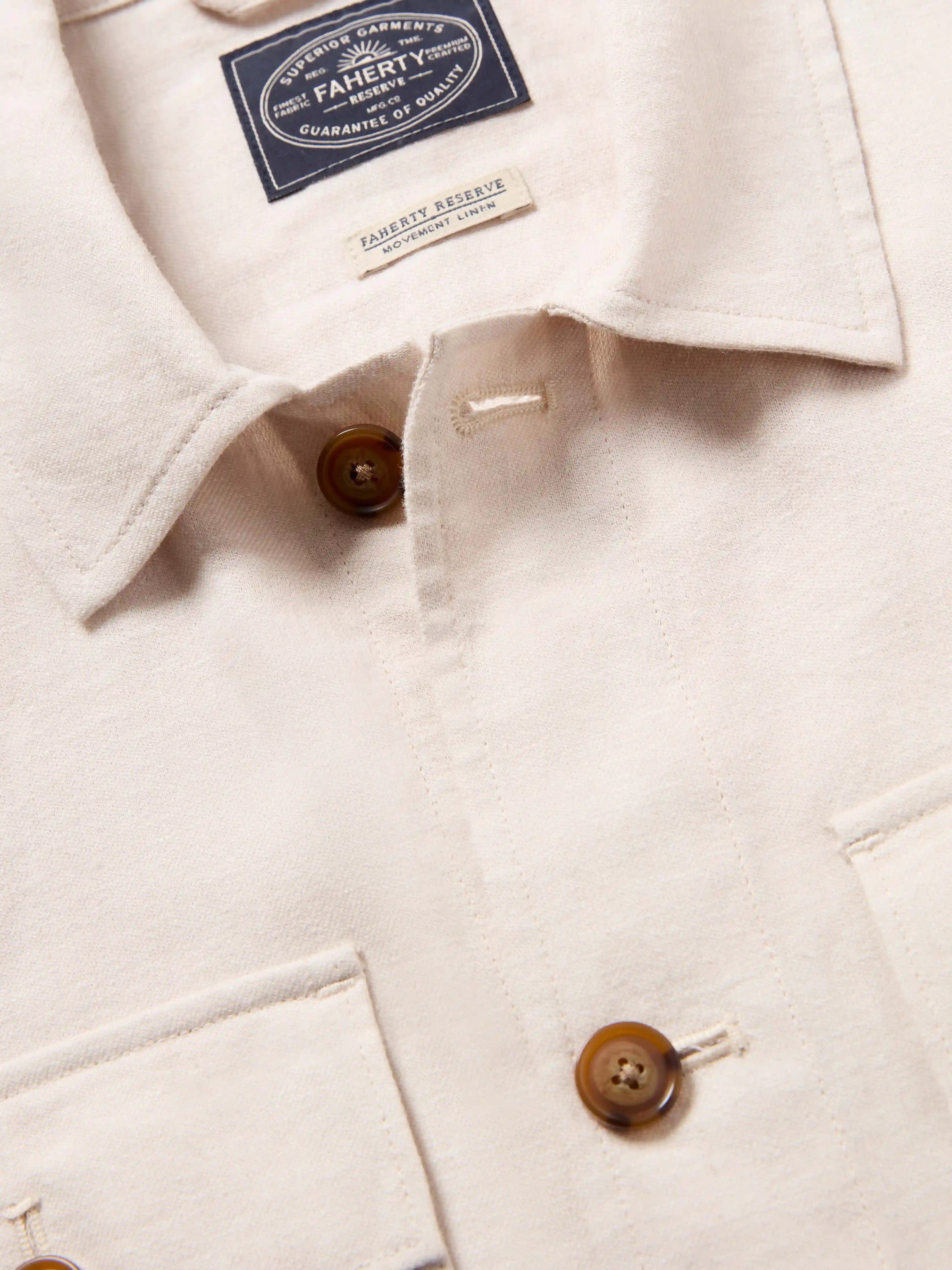 Movement™ Linen Shirt Jacket - Dorset Sand