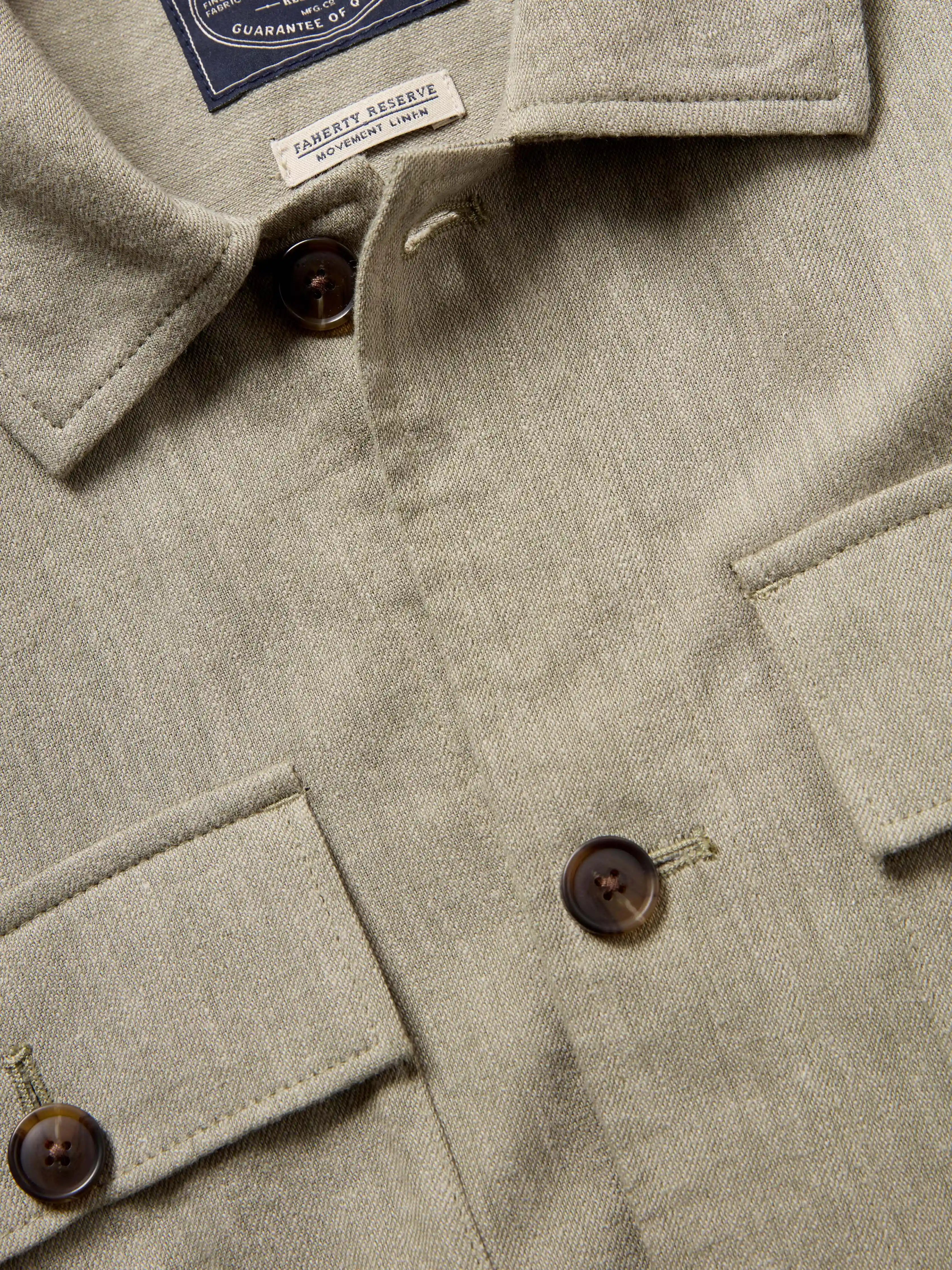 Movement™ Linen Shirt Jacket - Sage Cliff