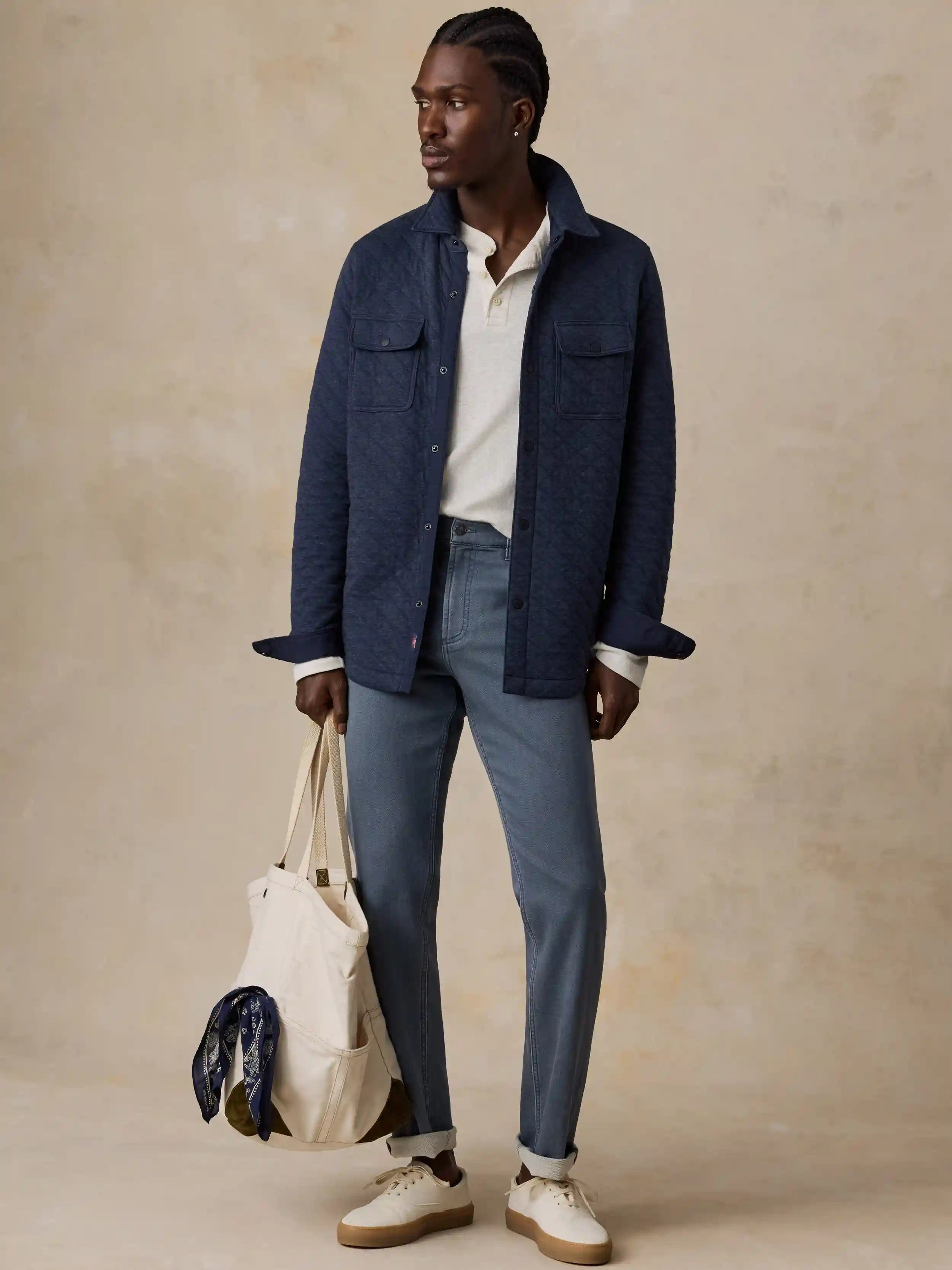 Epic Quilted Fleece CPO - Navy Melange