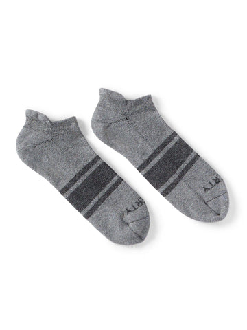 Surf Stripe Ankle Sock - Heather Grey