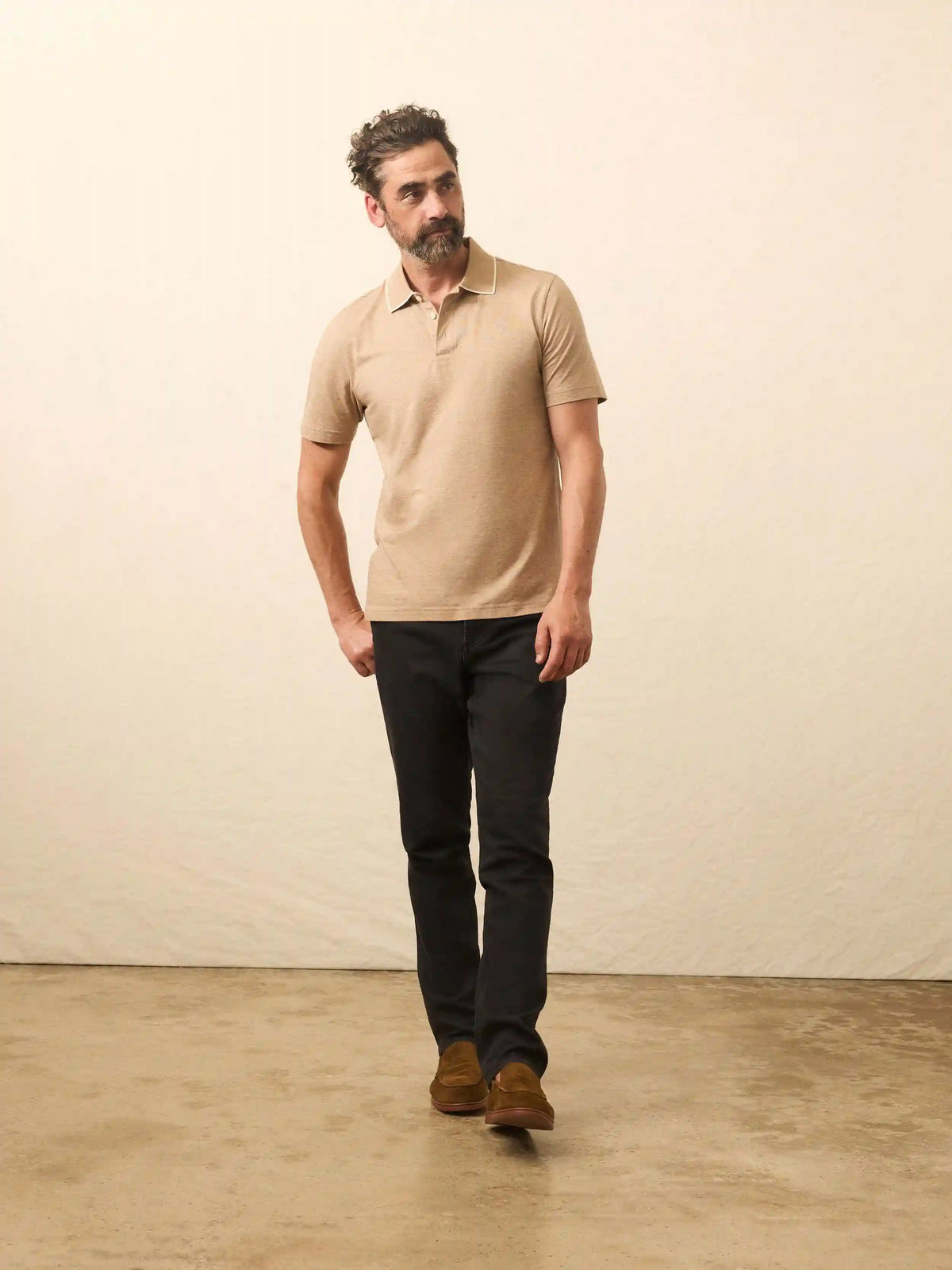 Short-Sleeve Movement™ Pique Polo - Driftwood Island Heather