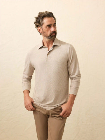 Long-Sleeve Movement™ Polo - Mountain Bark Feeder