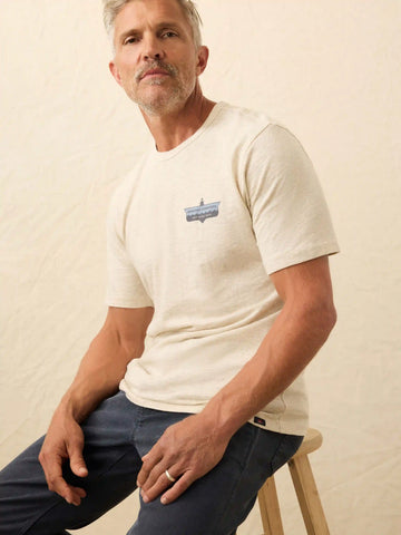 Nazare Sunwashed Tee - Island Dune Heather