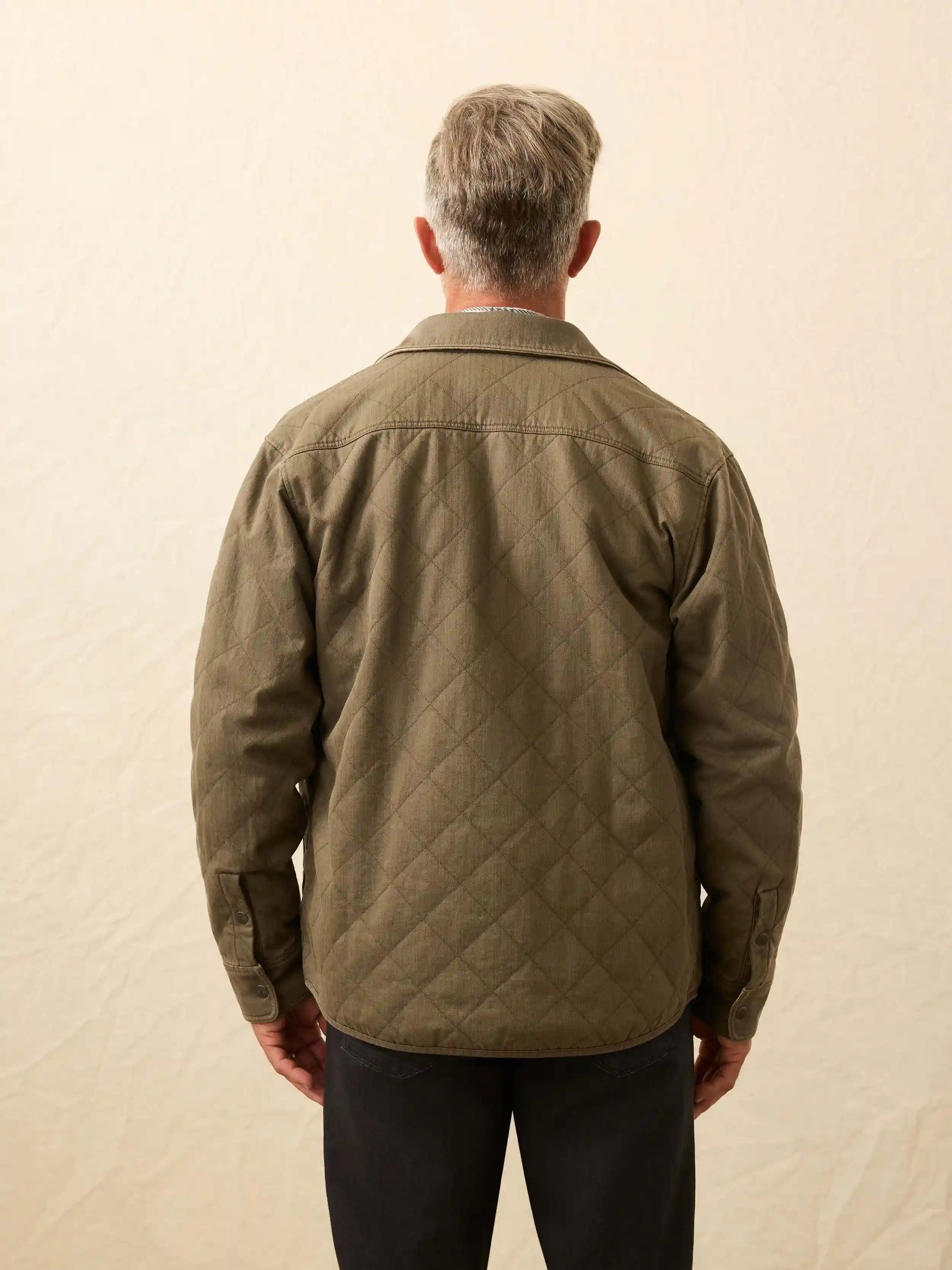 Doug Good Feather Reversible Bondi Jacket - Prairie Olive