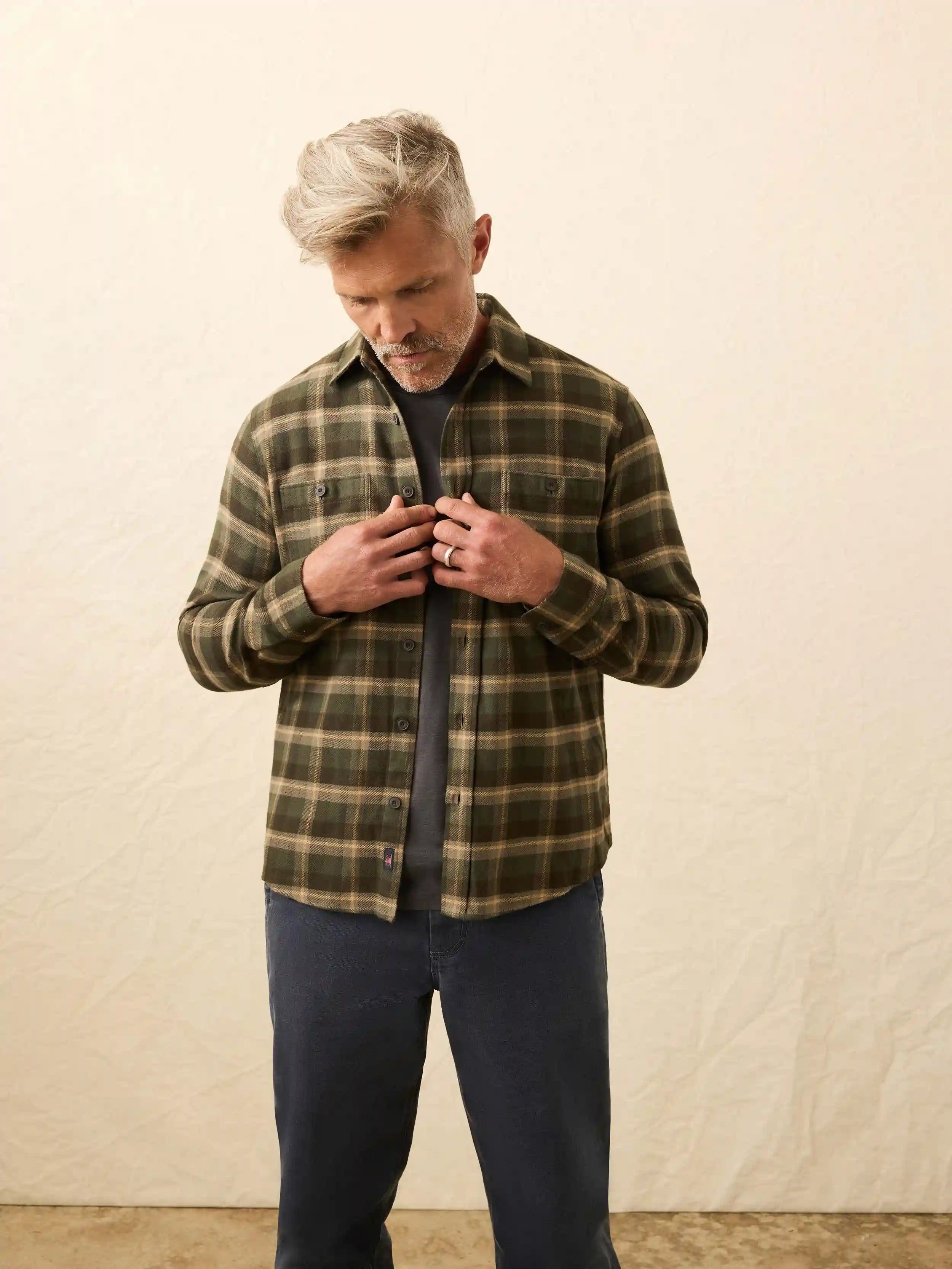Heirloom Portuguese Flannel Shirt - Garret Verde Plaid