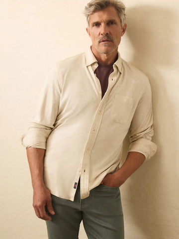 Coastline Knit Shirt - Oatmeal Twill