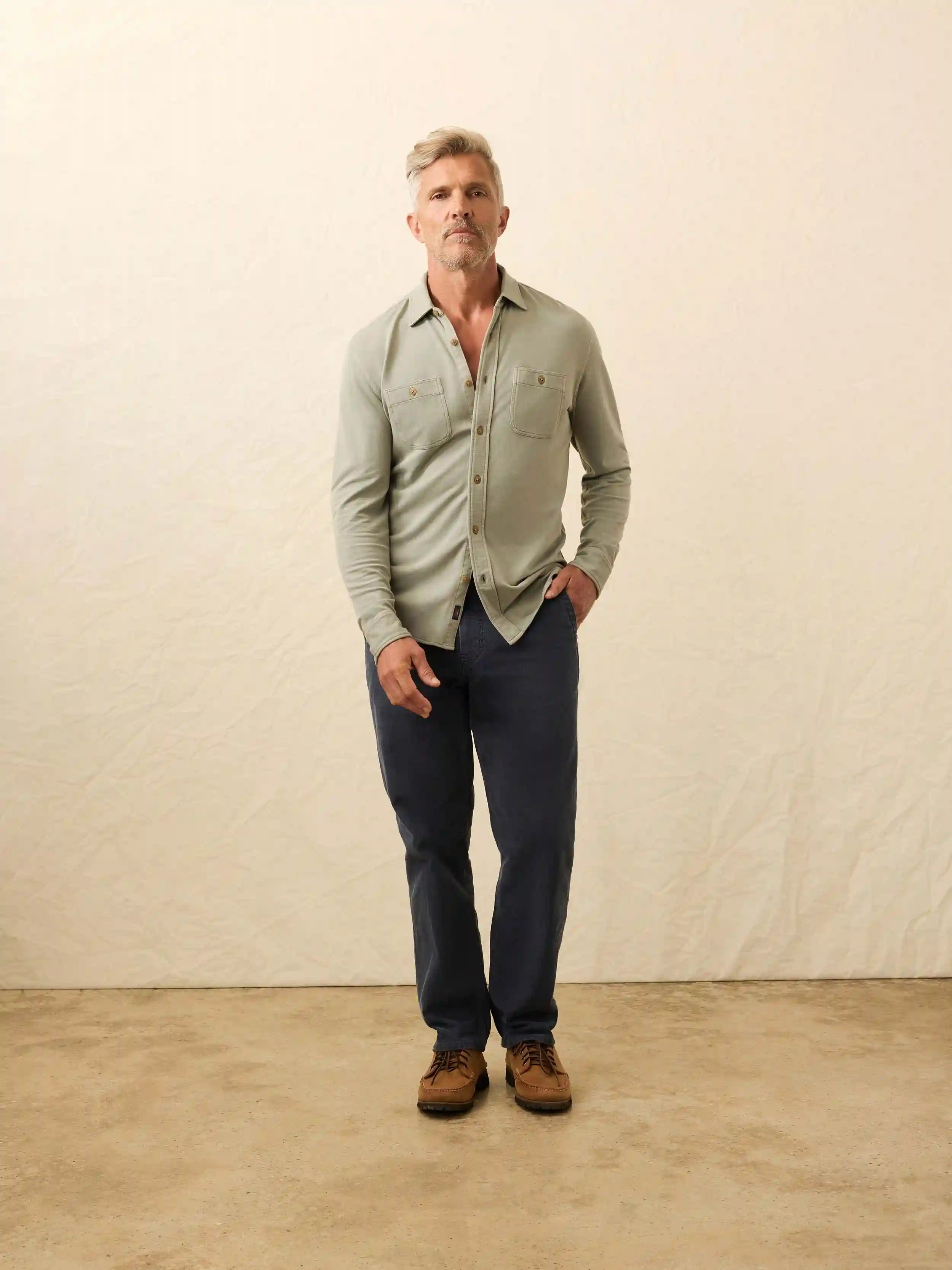 Field Knit Shirt - Coastal Sage