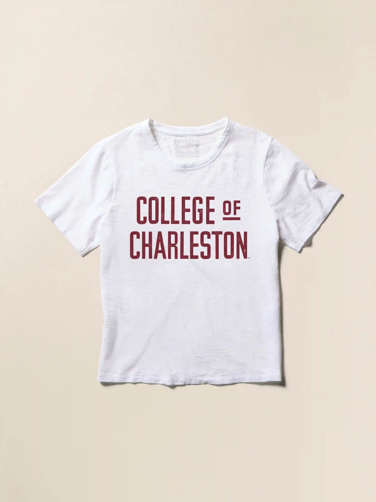 College of Charleston Sunwashed Essential Tee - White