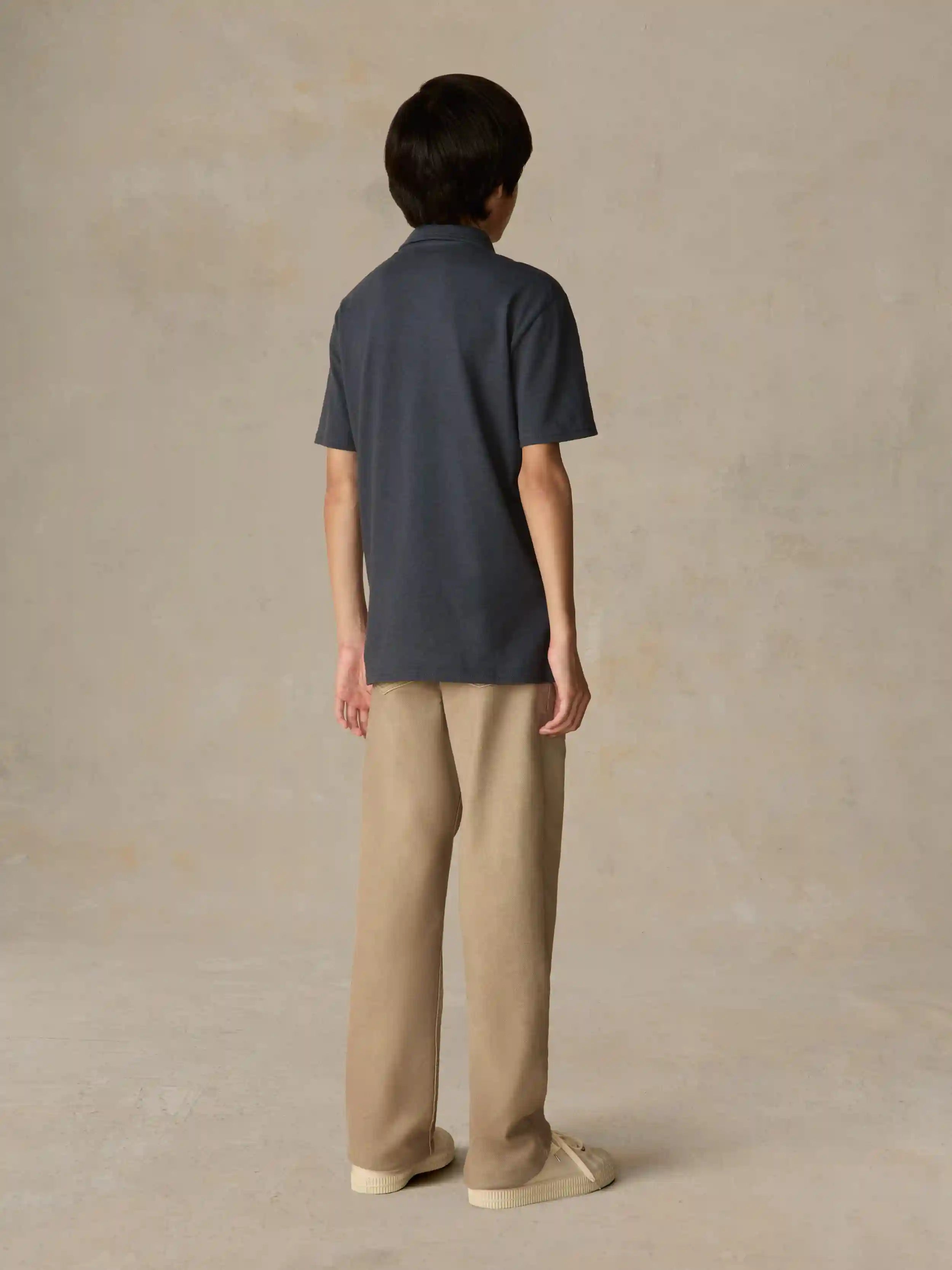 Big Kids Sunwashed T-Shirt Polo - Dune Navy