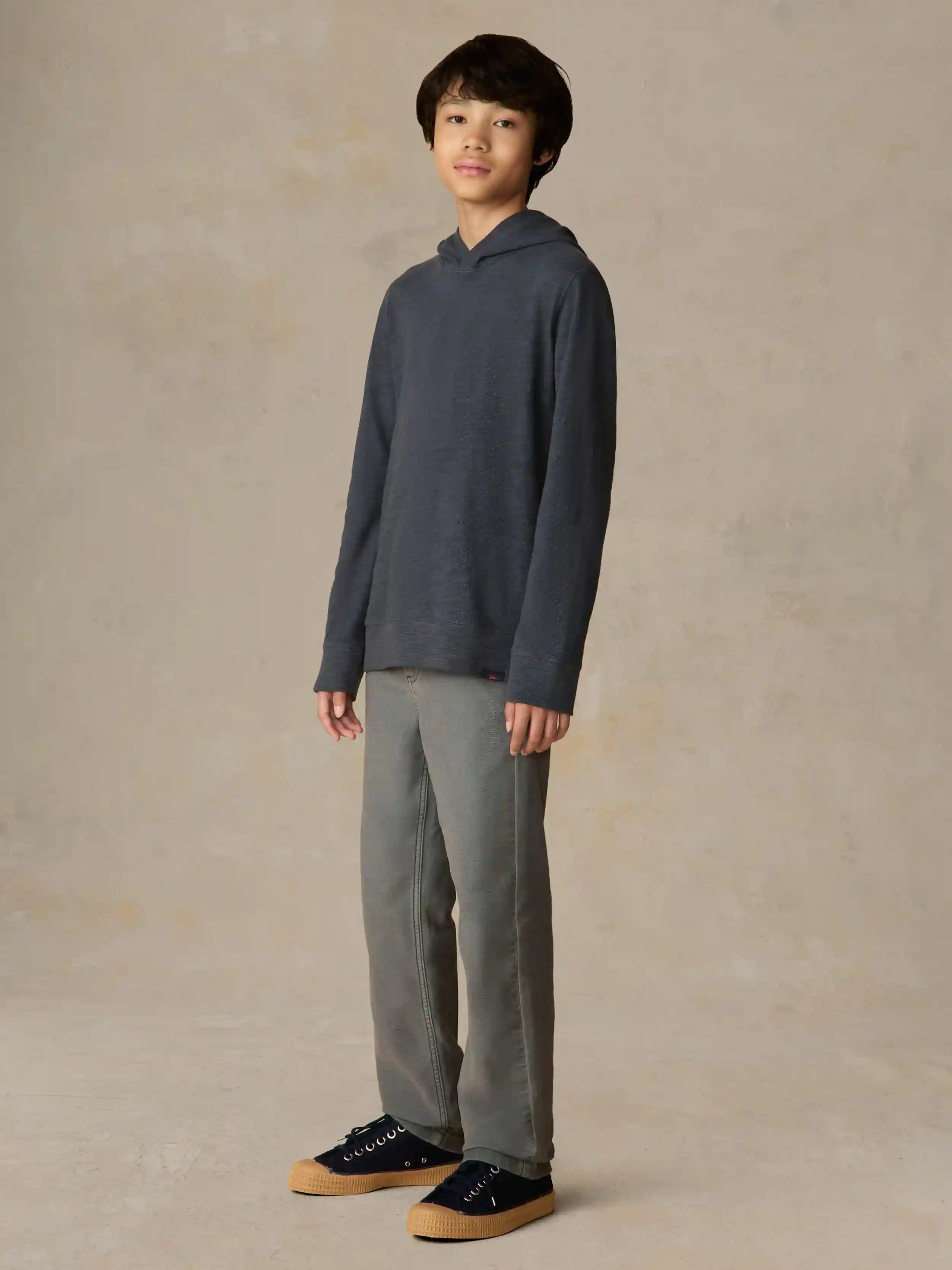 Big Kids Sunwashed Organic Hoodie - Blue Nights
