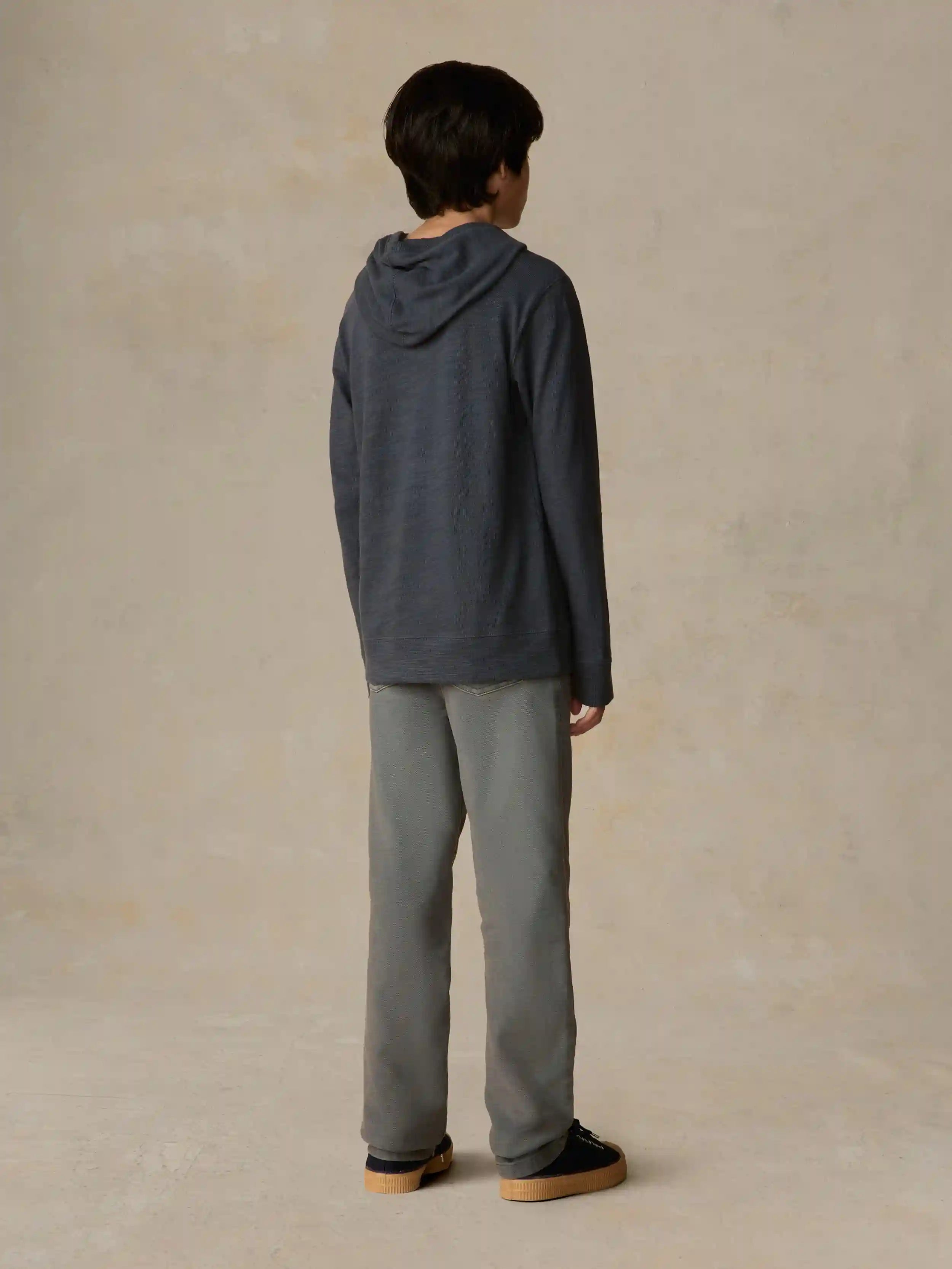 Big Kids Sunwashed Organic Hoodie - Blue Nights