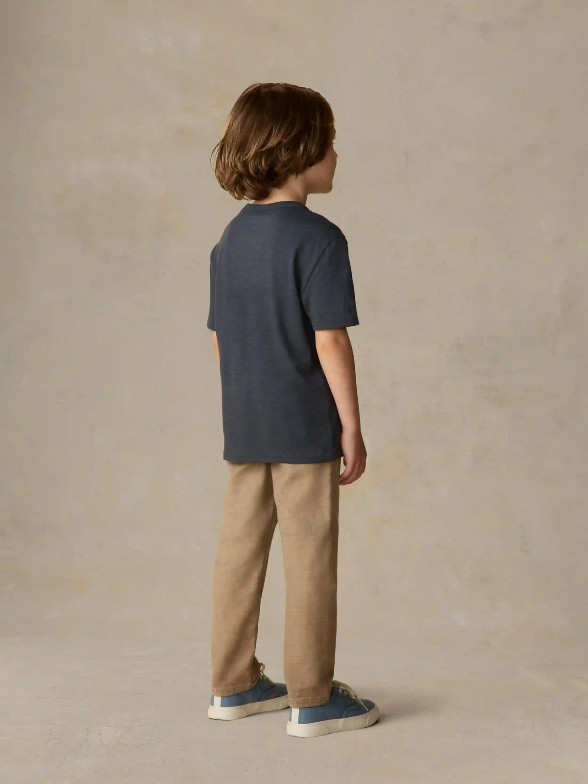 Little Kids Sunwashed Regenerative Pocket Tee - Dune Navy