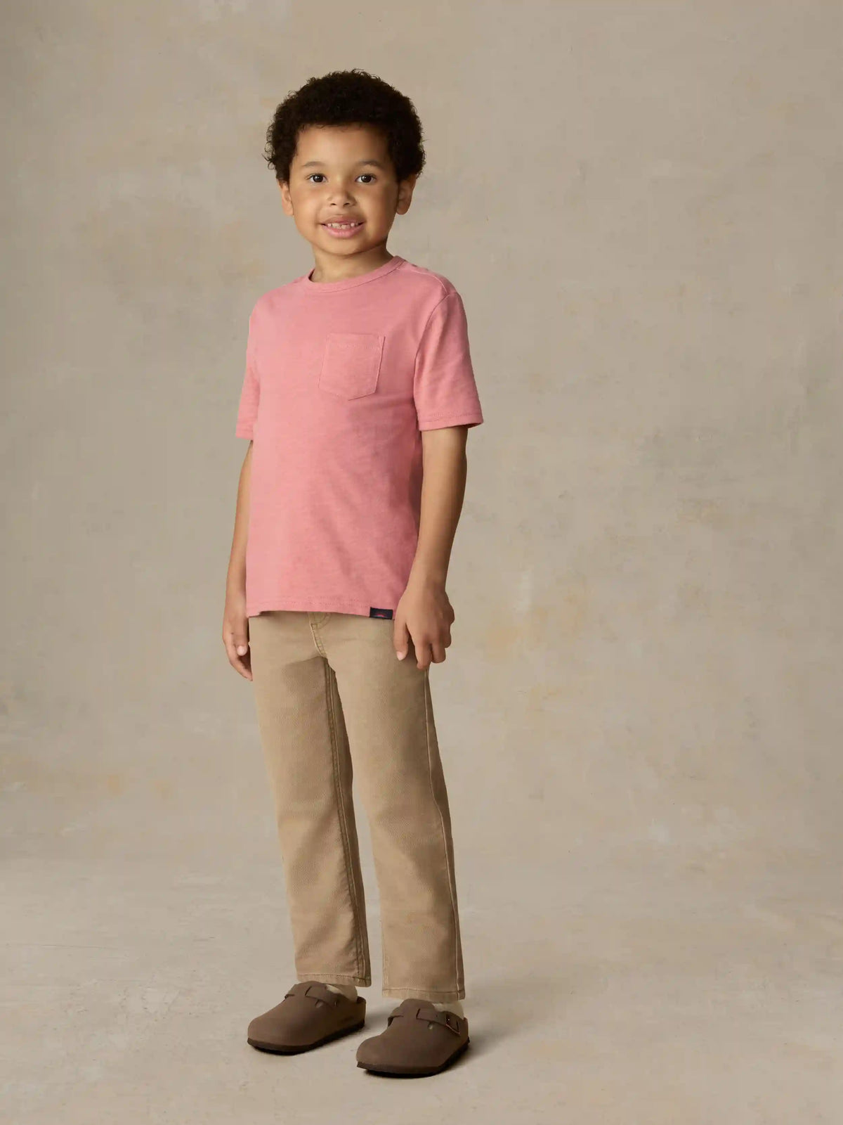 Little Kids Sunwashed Regenerative Pocket Tee - Faded Flag
