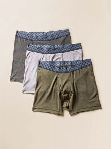 Boxer Brief-3 Pack - Black Grey Olive