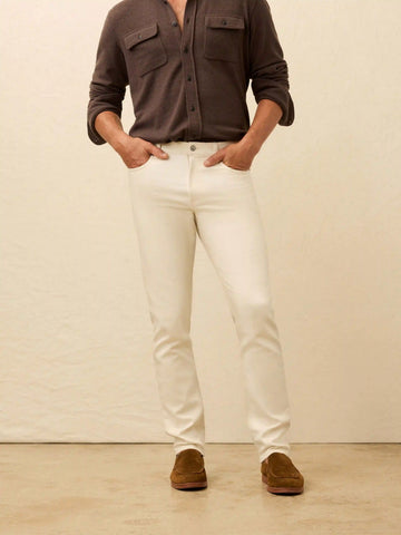 Stretch Terry 5-Pocket Pant - Egret
