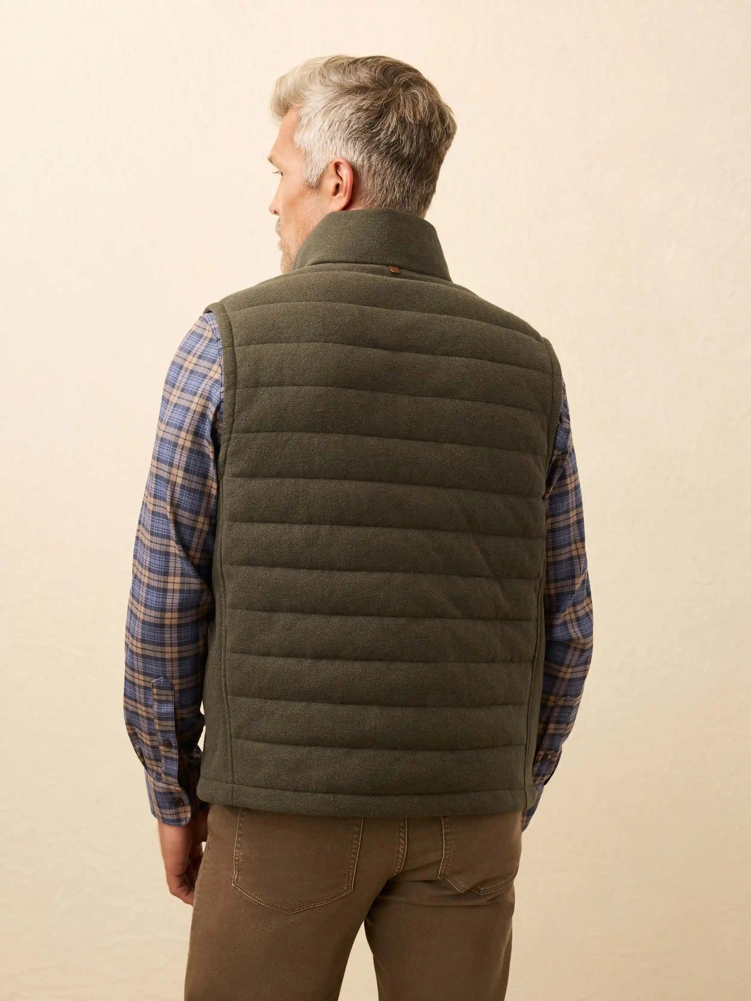 Teton Valley Vest - Olive Lake Herringbone