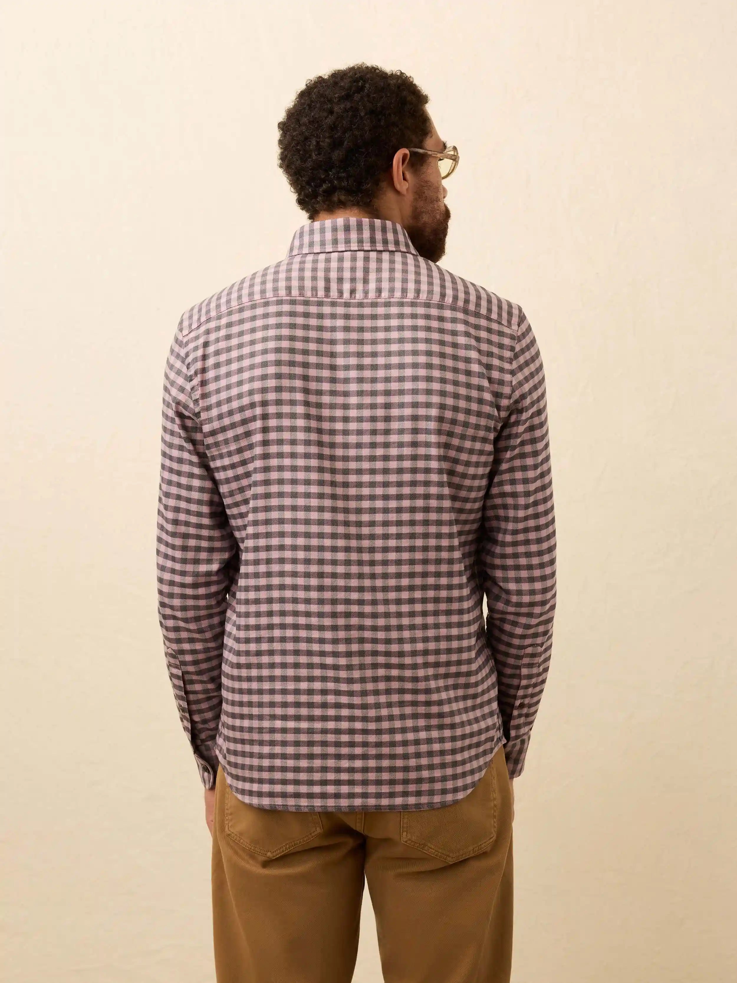 Soft Twill Movement™ Shirt - Charcoal Plum Gingham