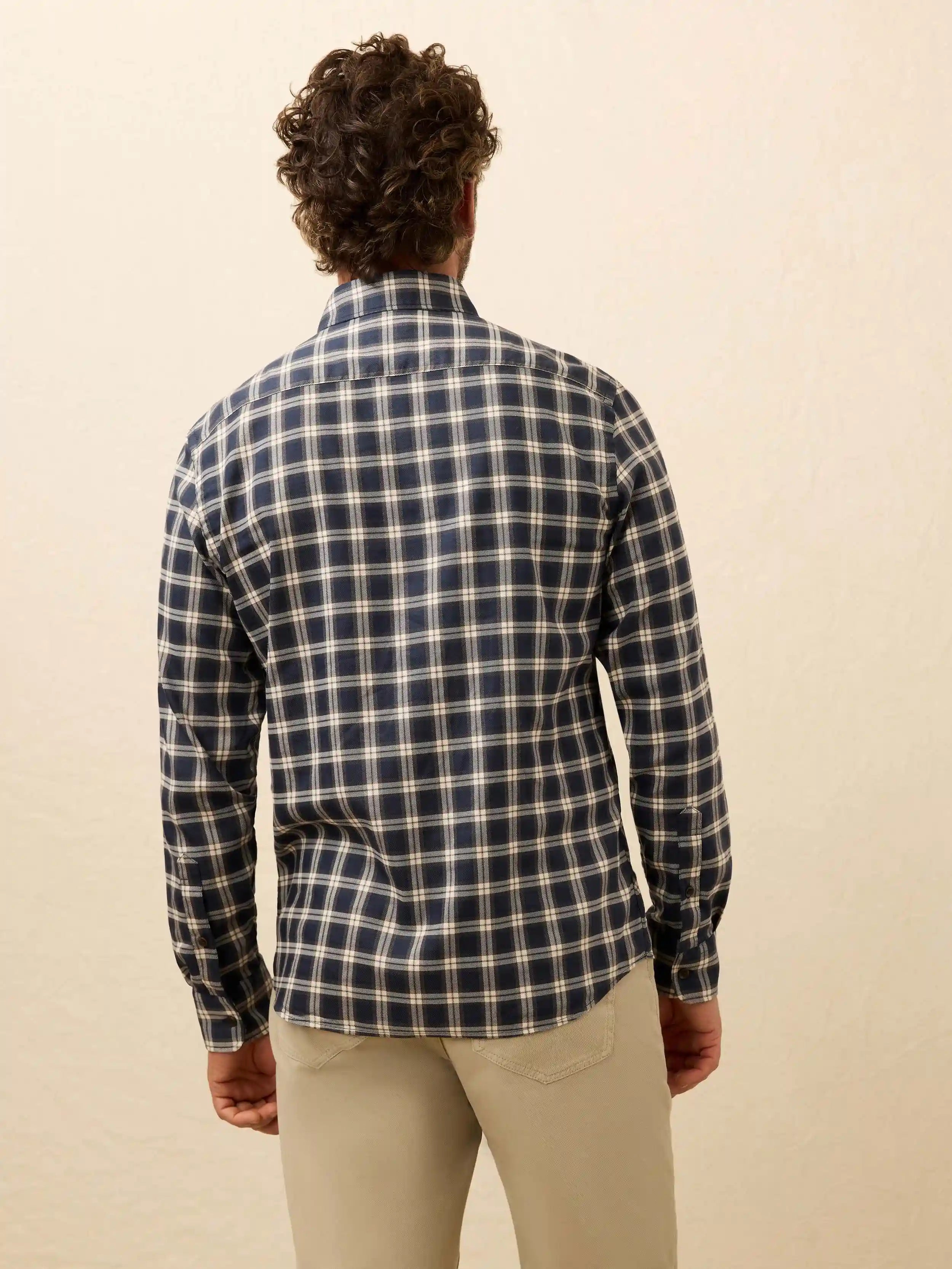 Soft Twill Movement™ Shirt - Navy Smoke Plaid