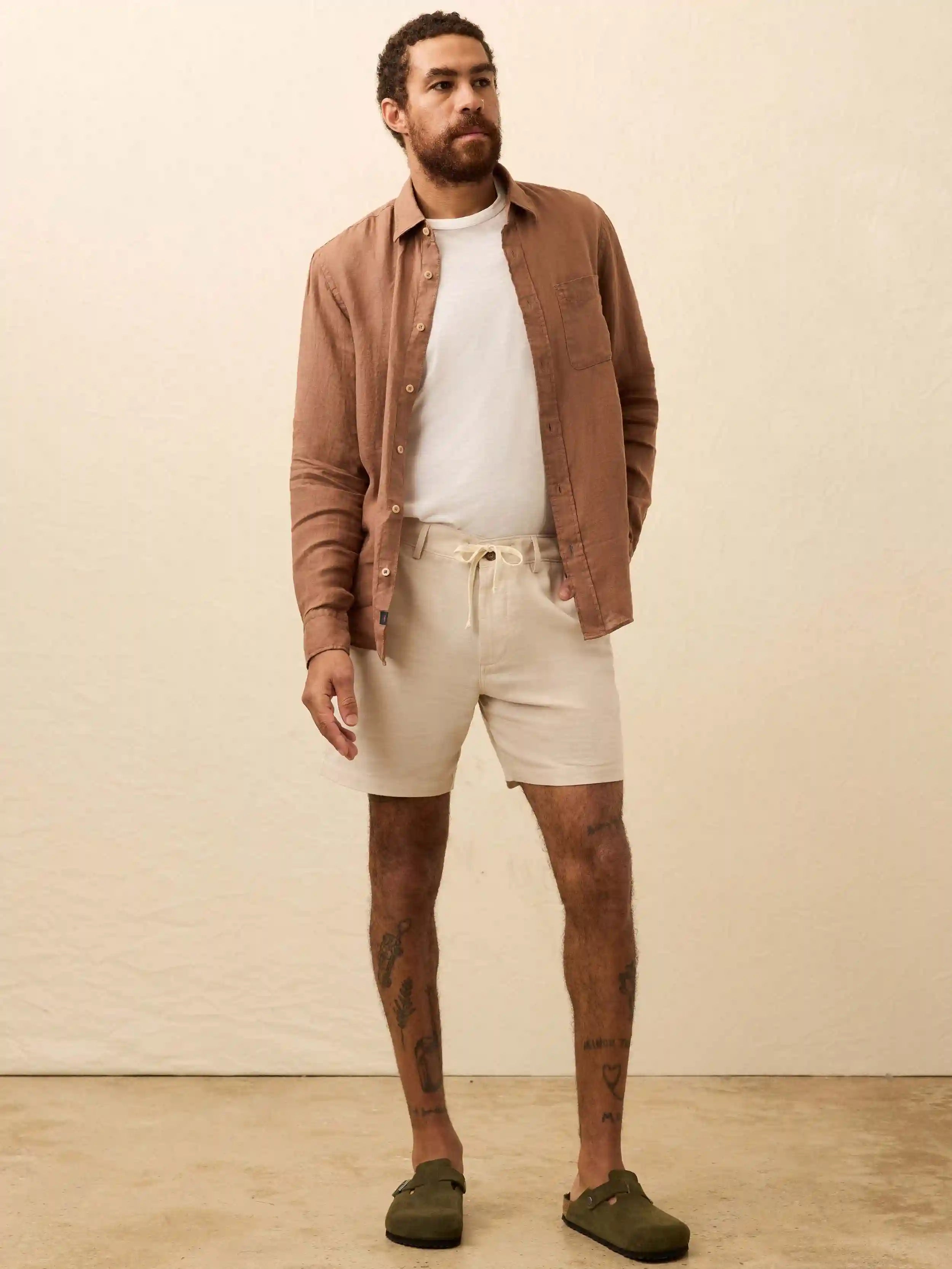 Laguna Linen Shirt - Chestnut Woods