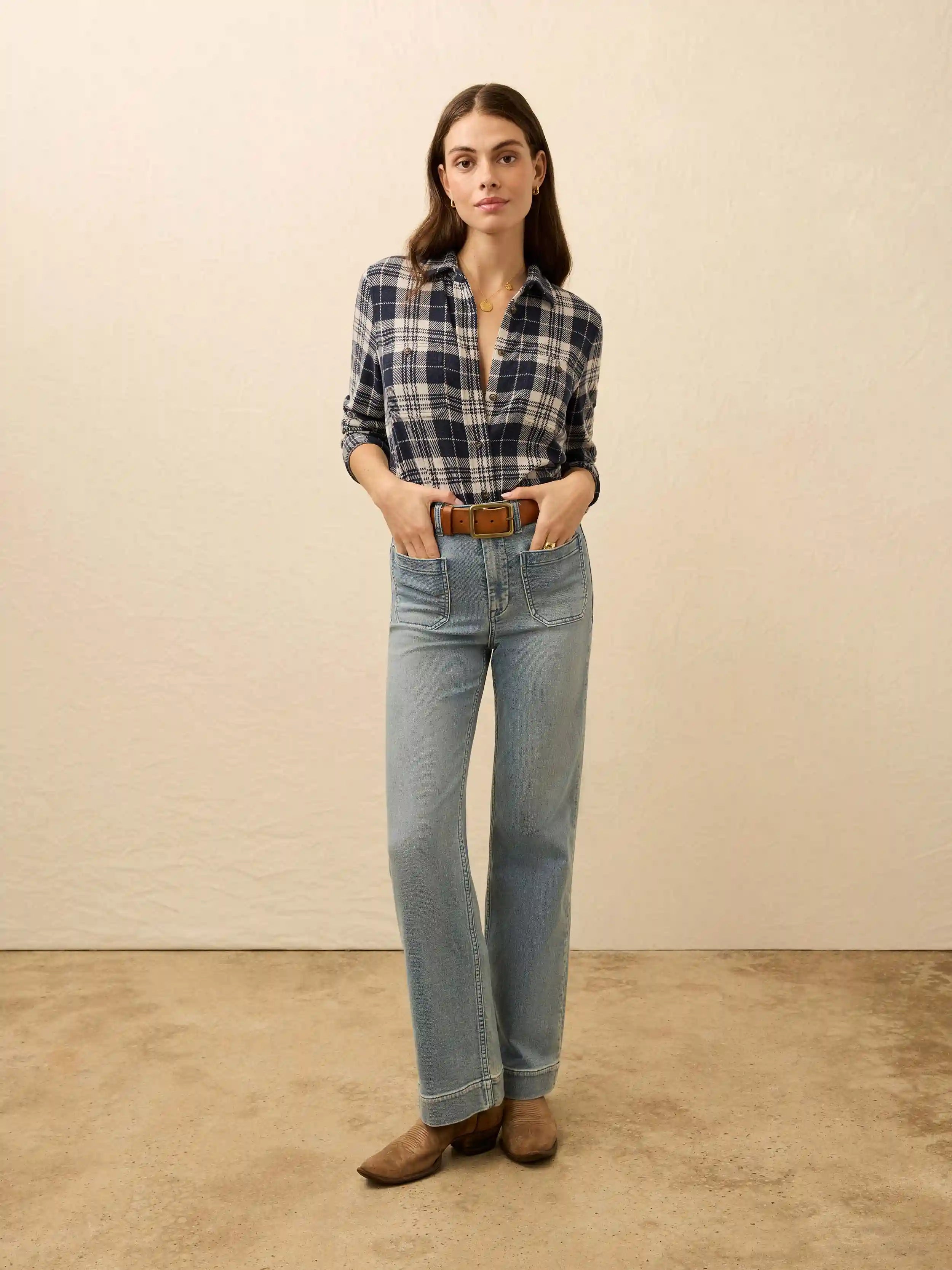 Legend™ Sweater Shirt - Sapphire Lake Plaid