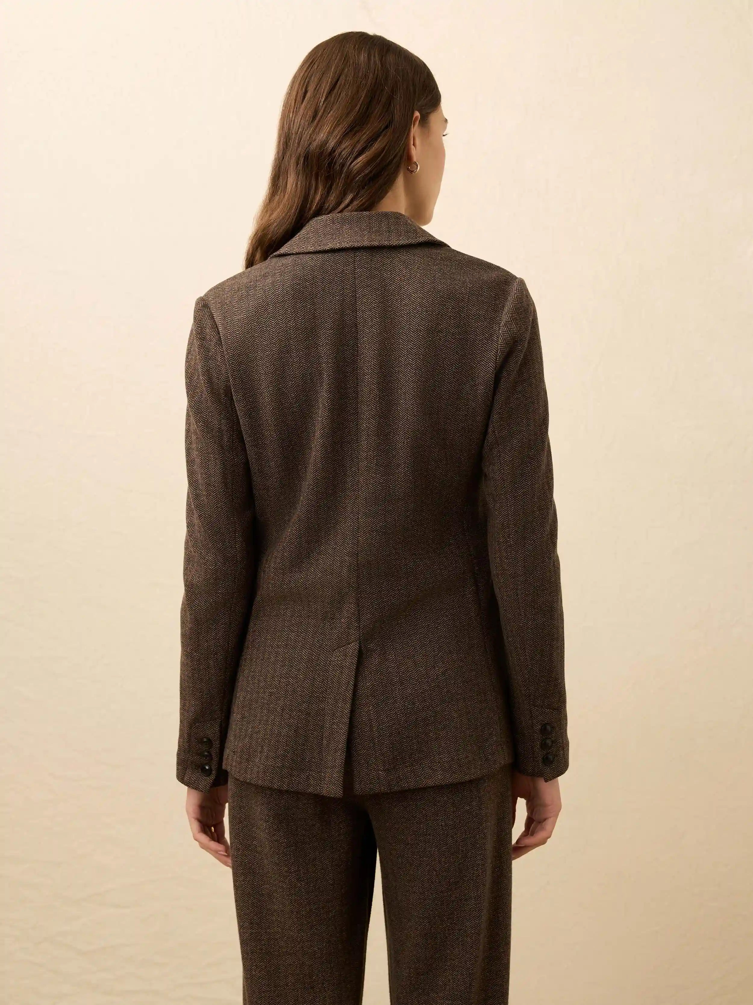 Inlet Houndstooth Blazer - Woodland Herringbone