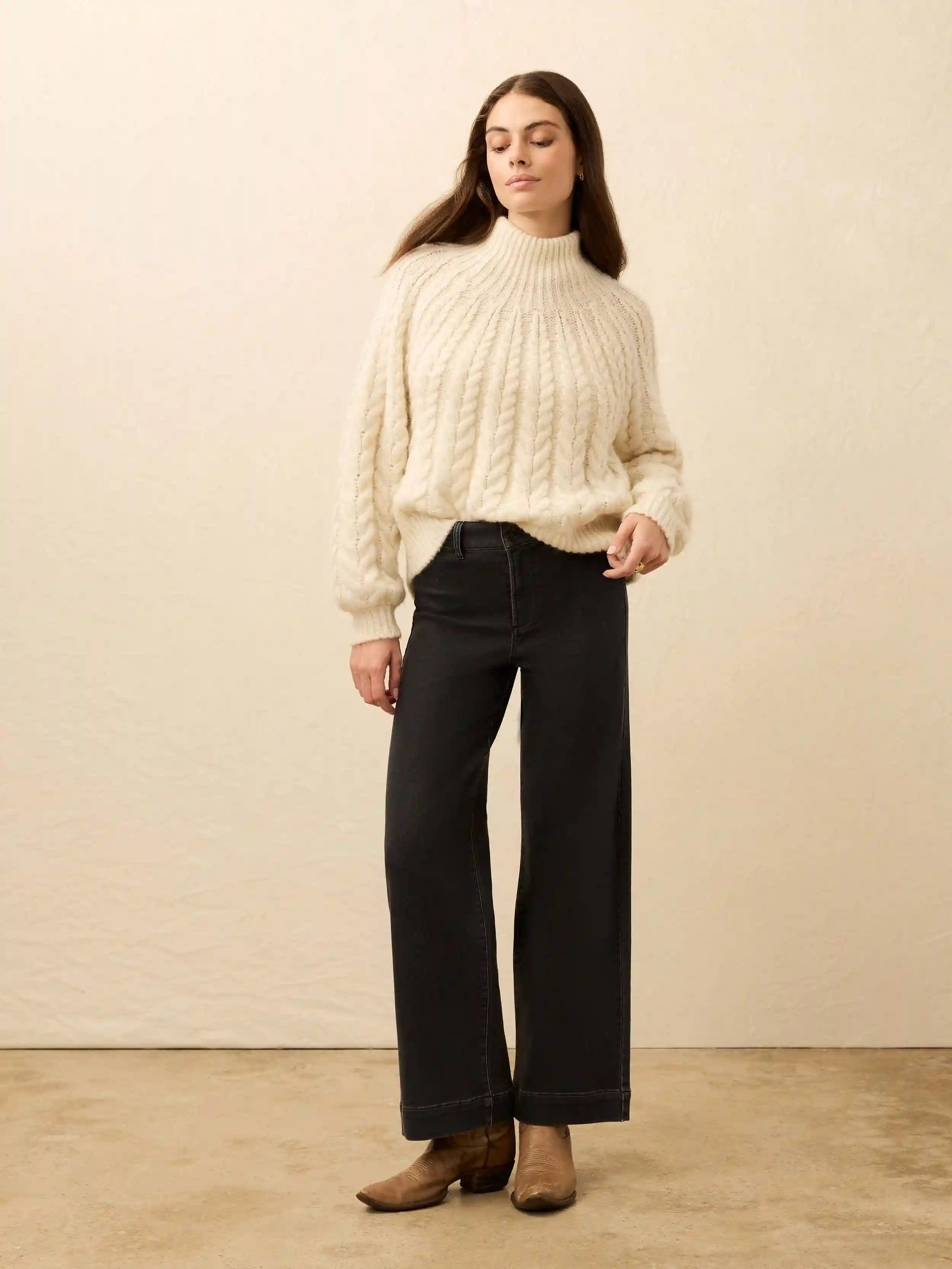 Frost Cableknit Sweater - Cream