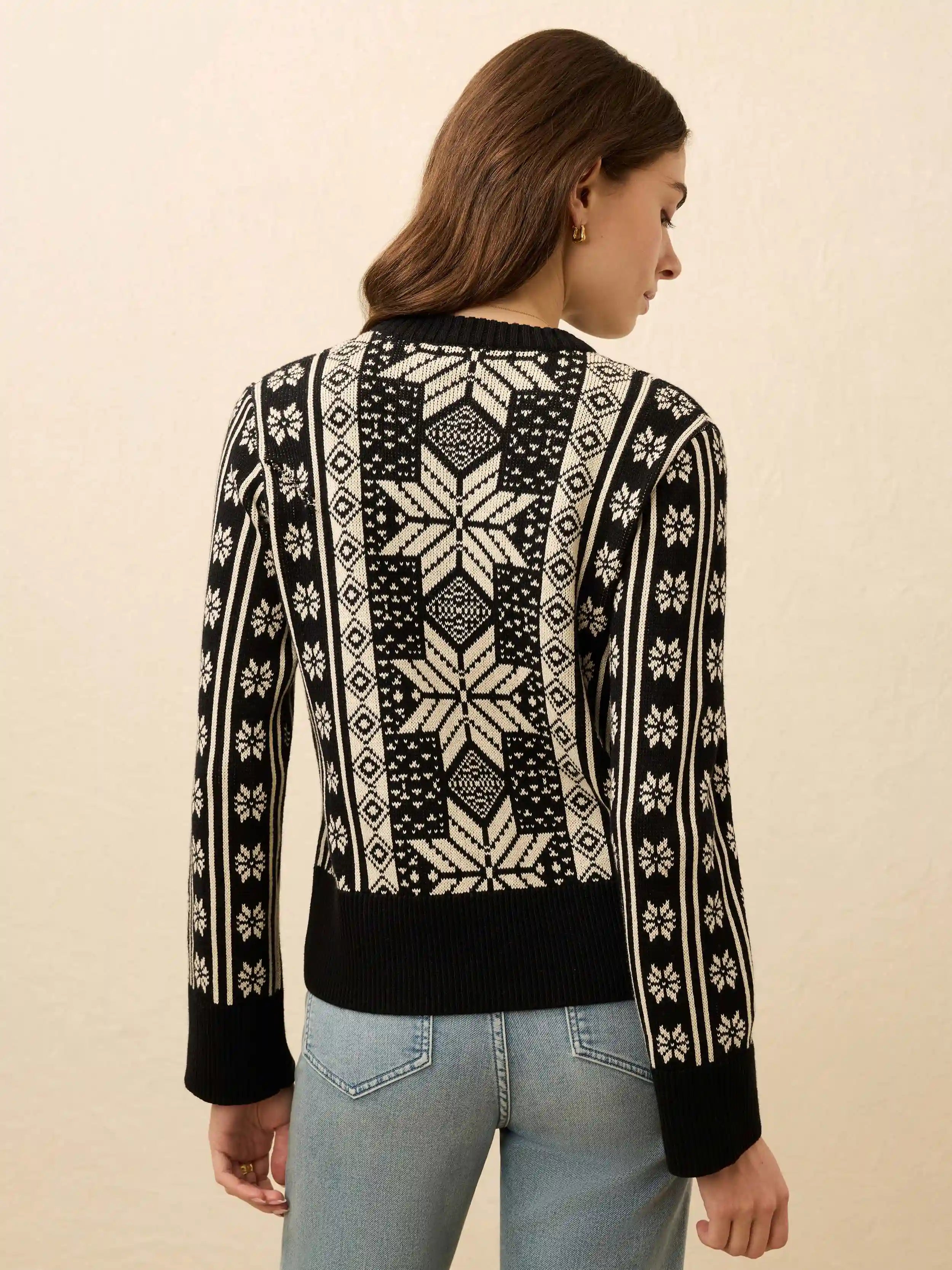 Sun Valley Crewneck - Midnight Snowflake