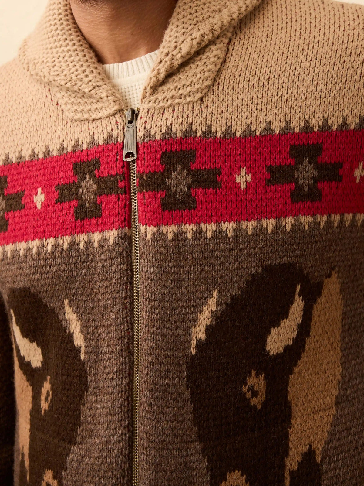 Steven Paul Judd Buffalo Zip Cardigan - Brown Winter Prairie