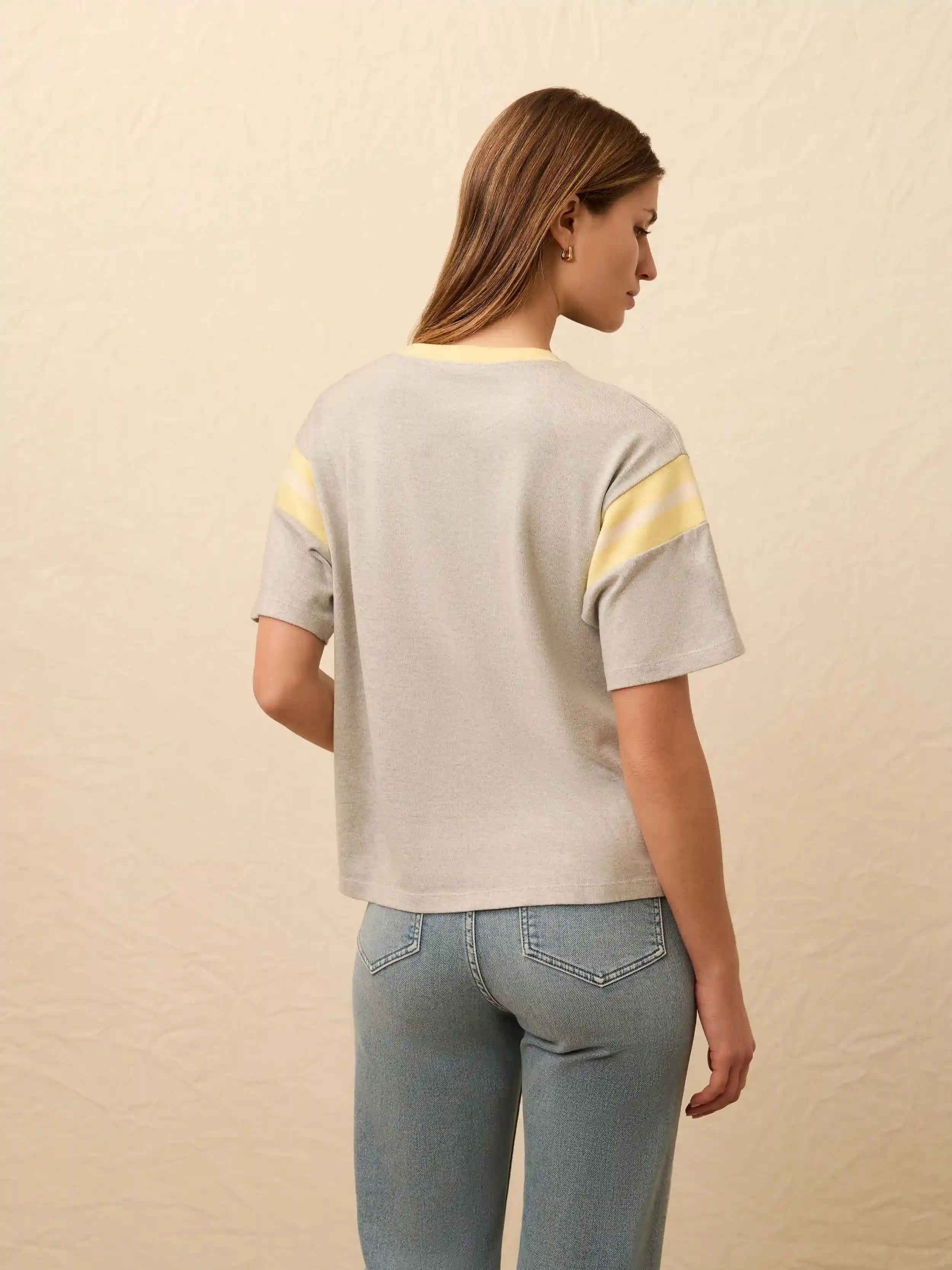 Sport Jersey Throwback Tee - Spring Grey Varsity