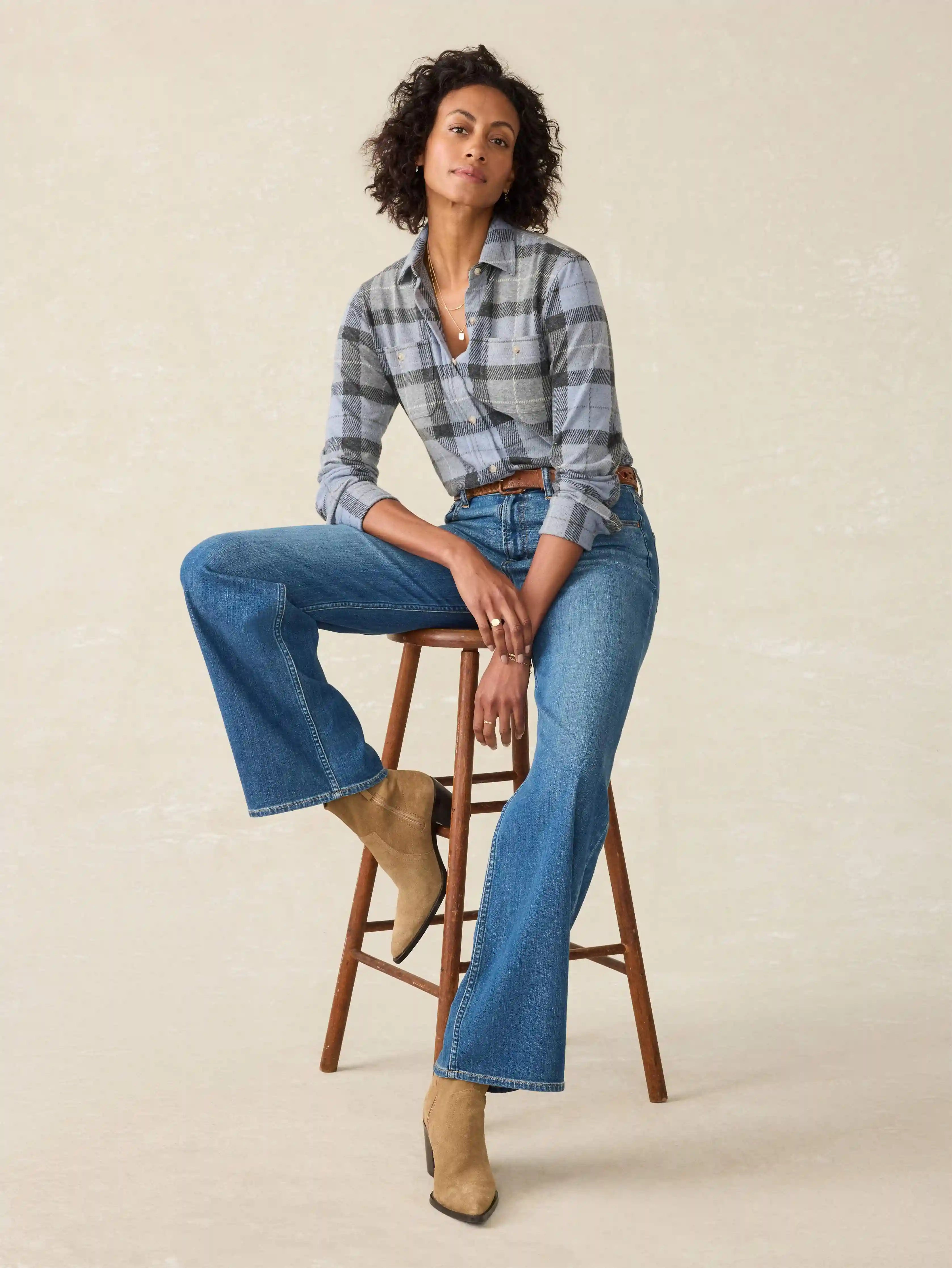 Legend™ Sweater Shirt - True North Plaid