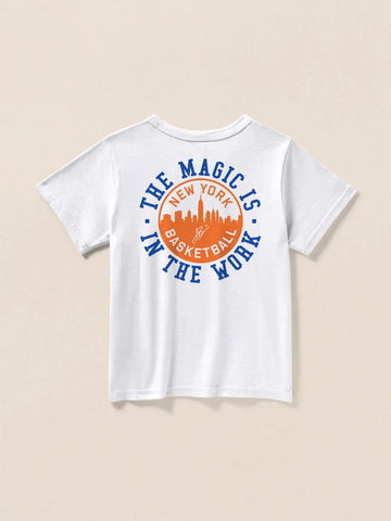 Jalen Brunson Kids Sunwashed Tee - White