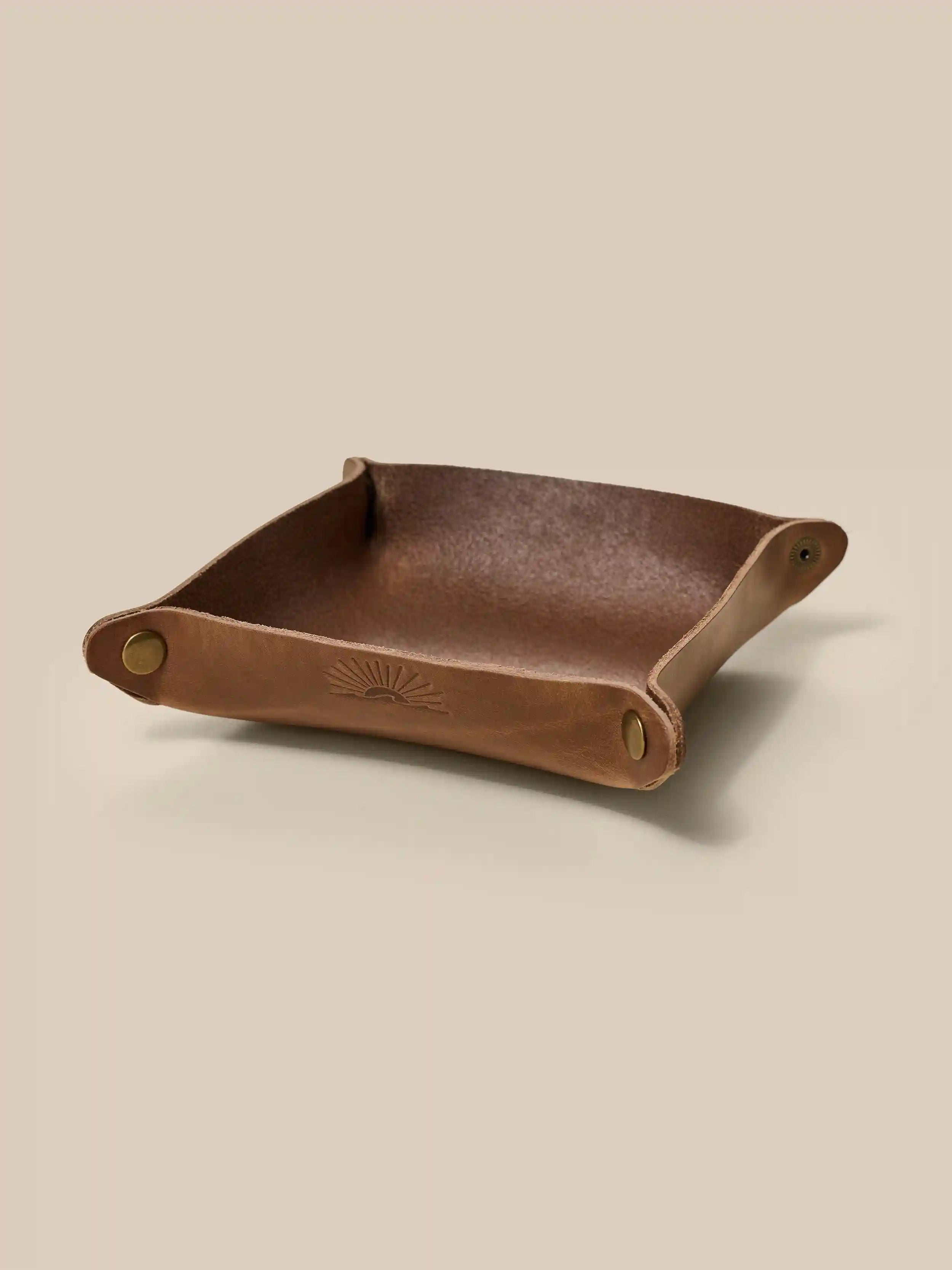 Leather Valet Tray - Natural