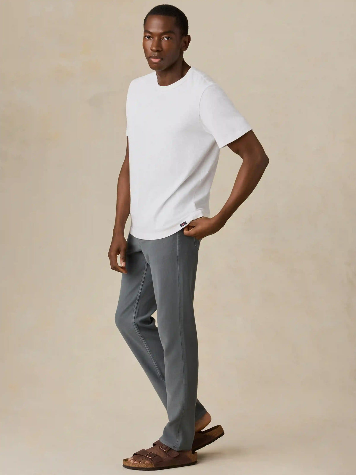 Stretch Terry 5-Pocket Pant - Slate