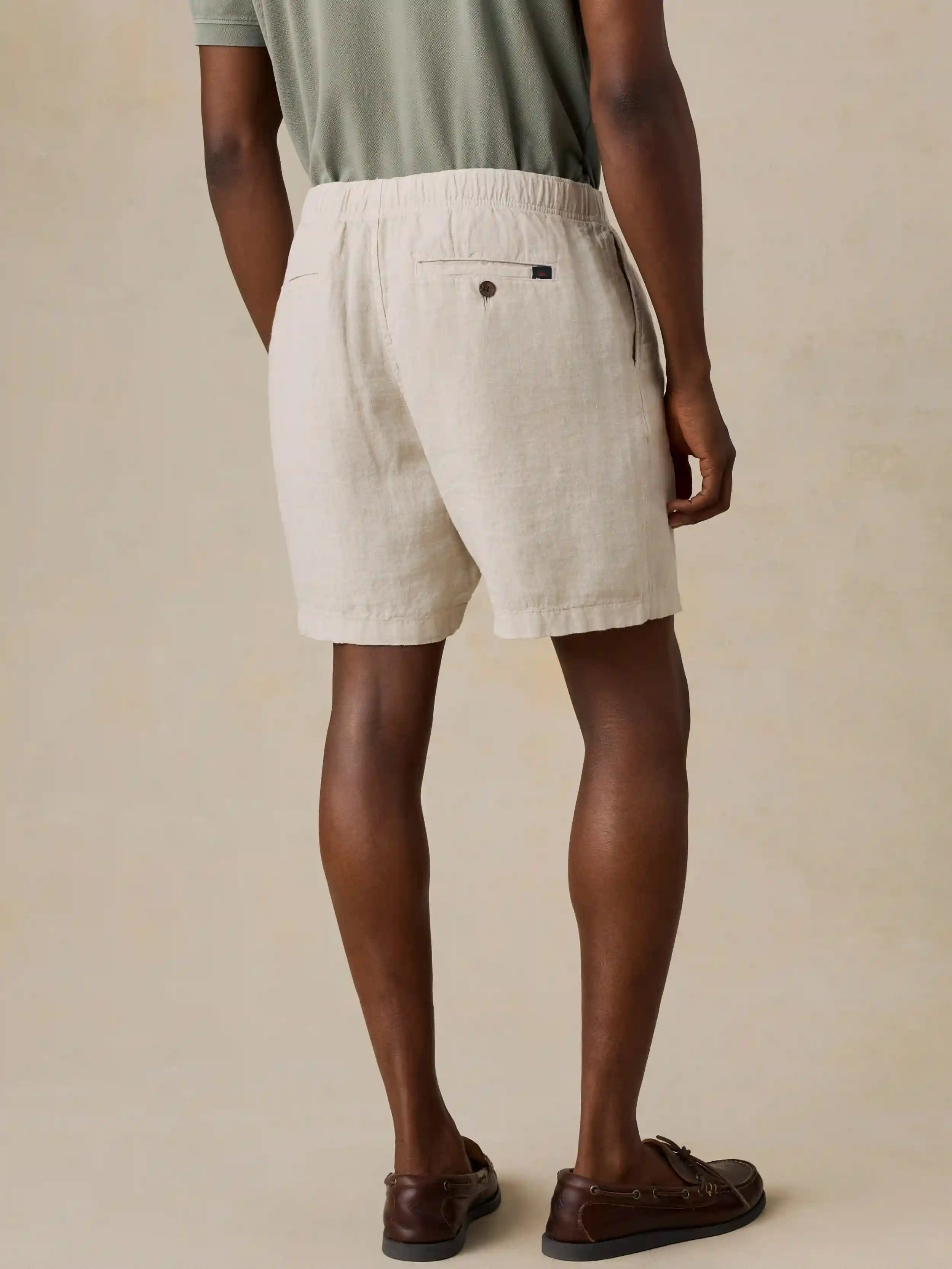 Essential Linen Short (6.5") - Weathered Sand