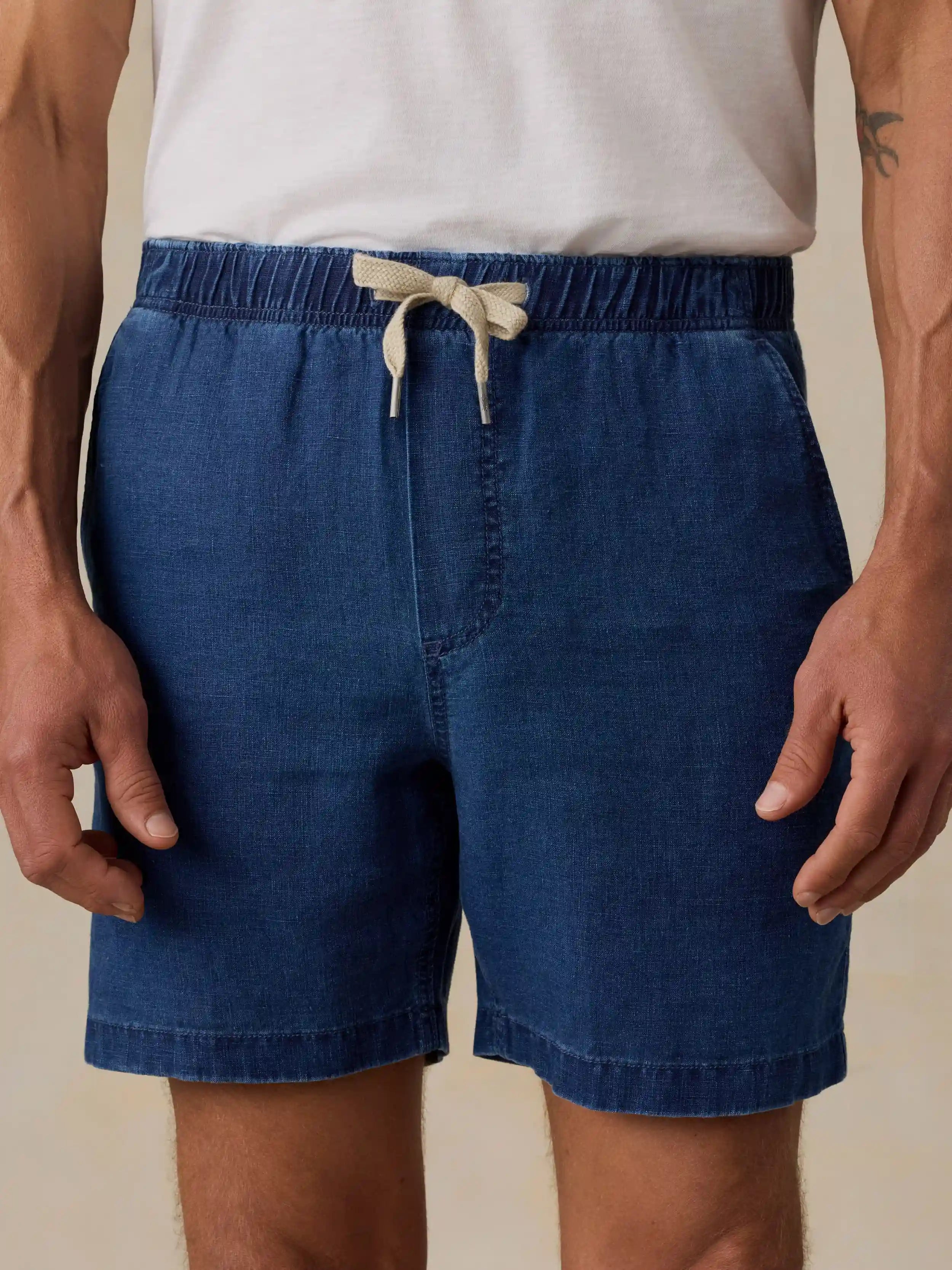 Essential Linen Short (6.5") - Island Indigo Wash