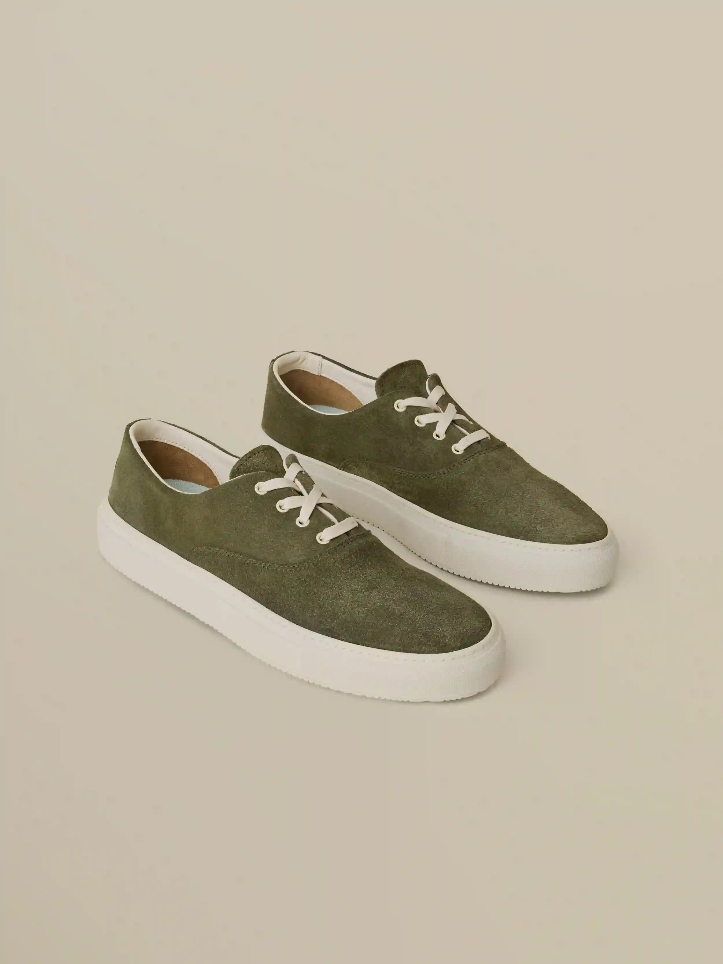 Faherty X Opie Way Deck Sneaker - Olive