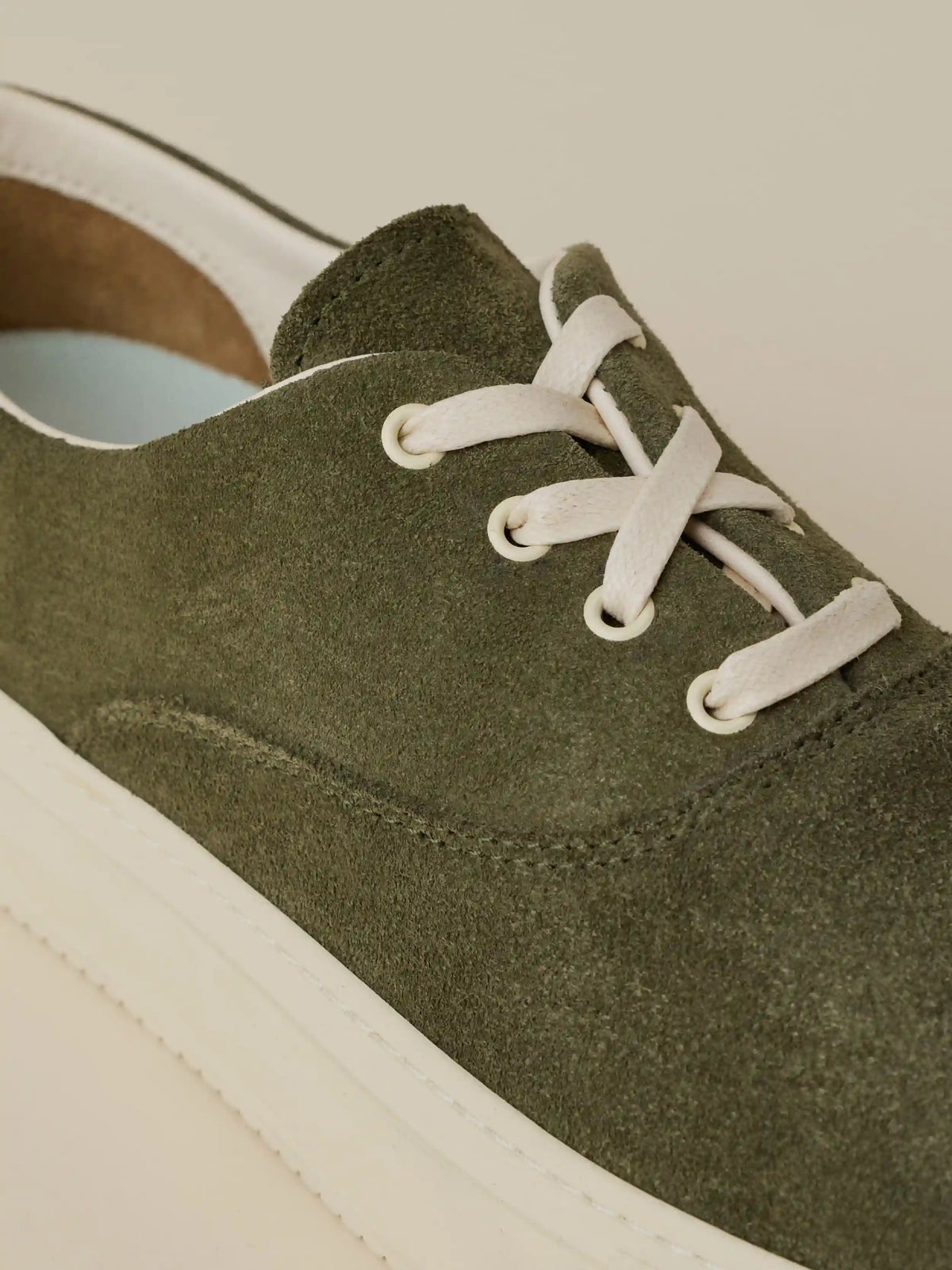 Faherty X Opie Way Deck Sneaker - Olive