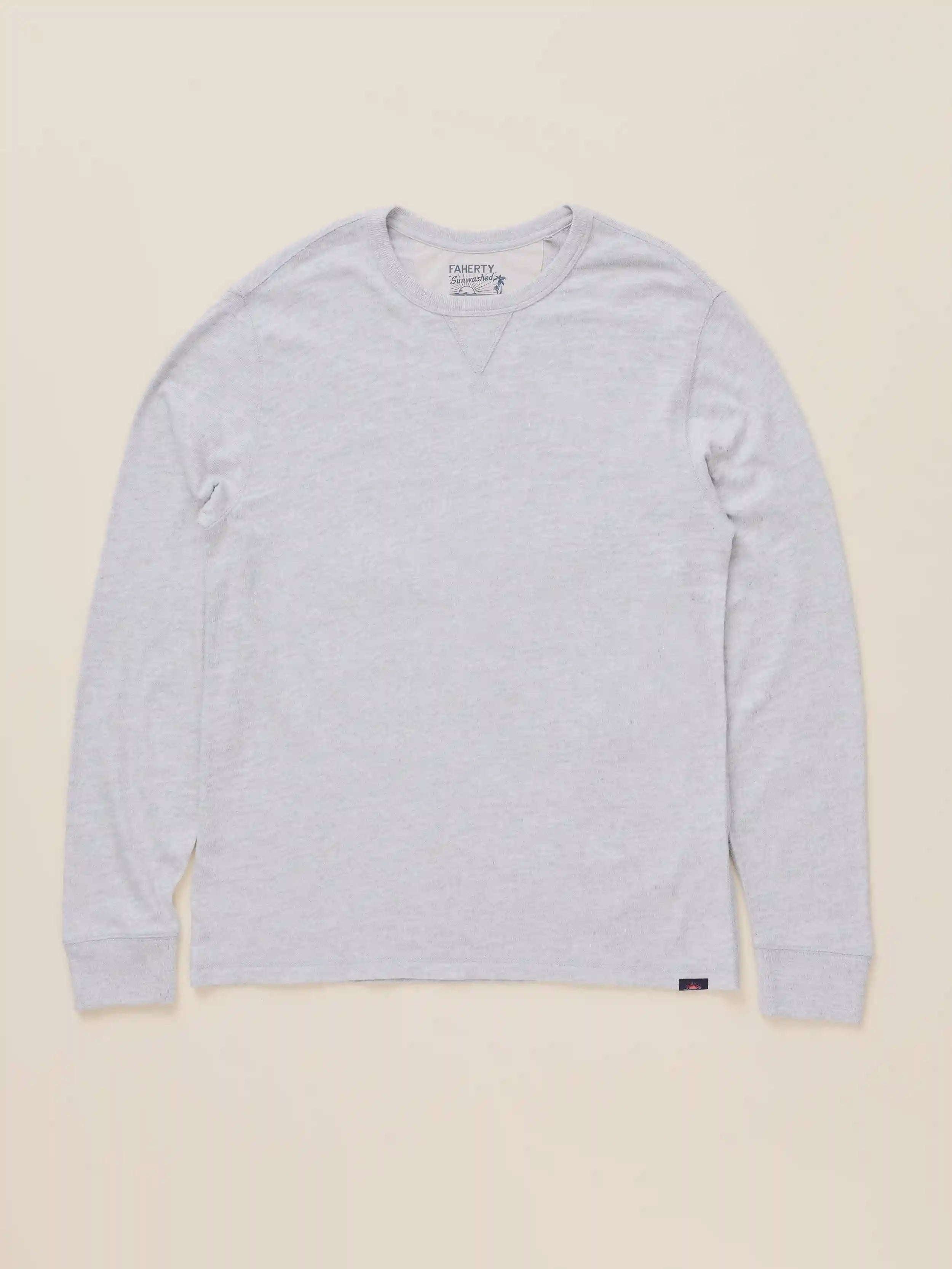 Sunwashed Organic Crew - Light Grey Heather