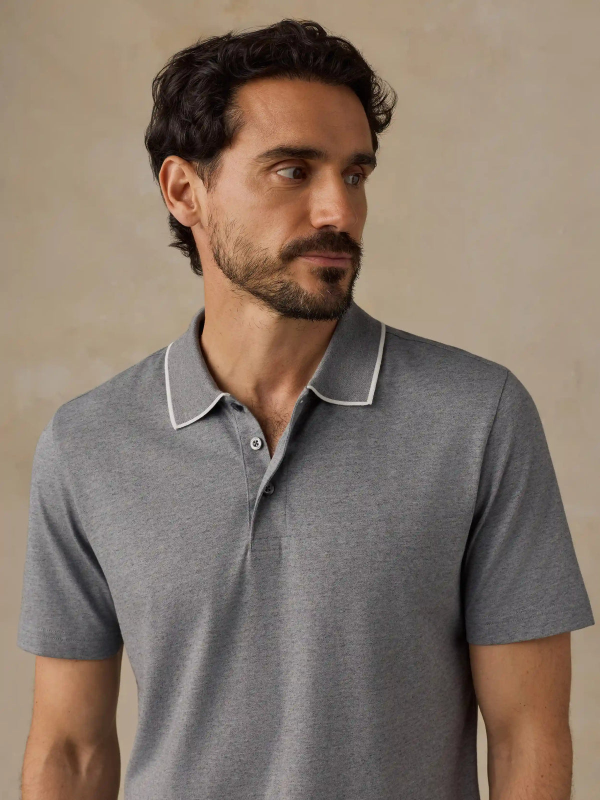 Short-Sleeve Movement™ Pique Polo - Snowy Rock Melange