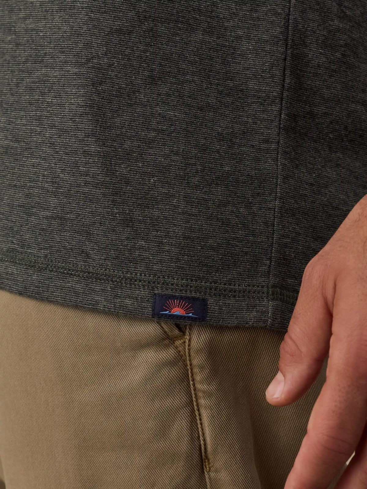 Long-Sleeve Cloud Henley - Deep Olive Feeder