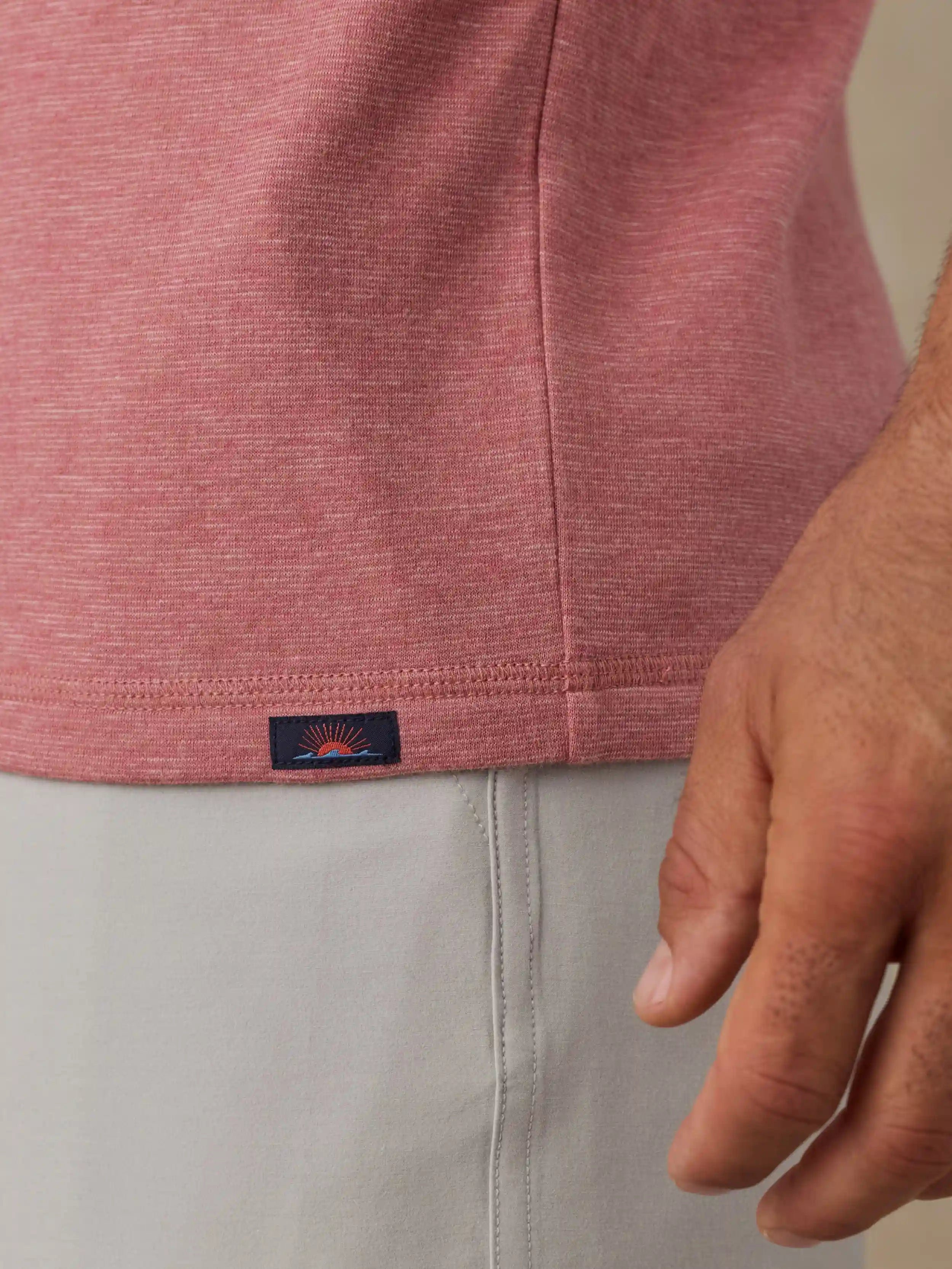 Long-Sleeve Cloud Henley - Red Sunrose Feeder