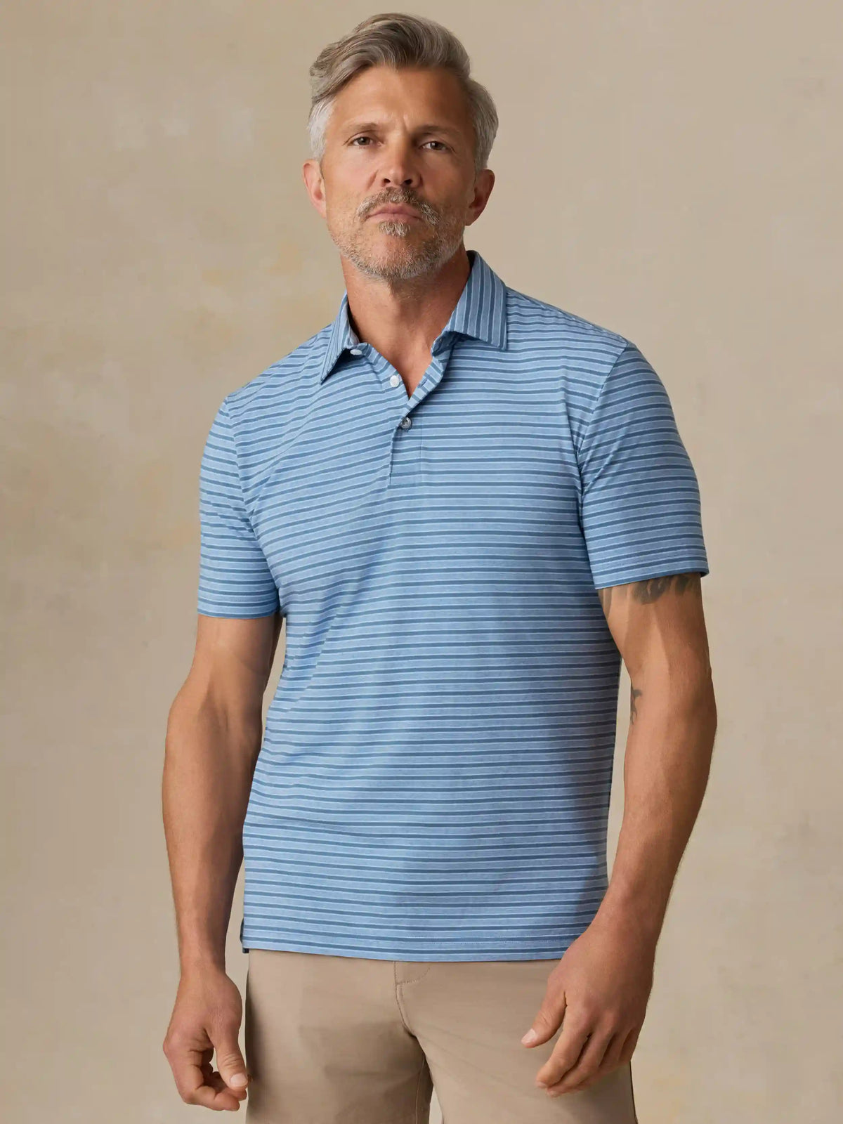 Short-Sleeve Movement™ Polo - Creek Falls Stripe
