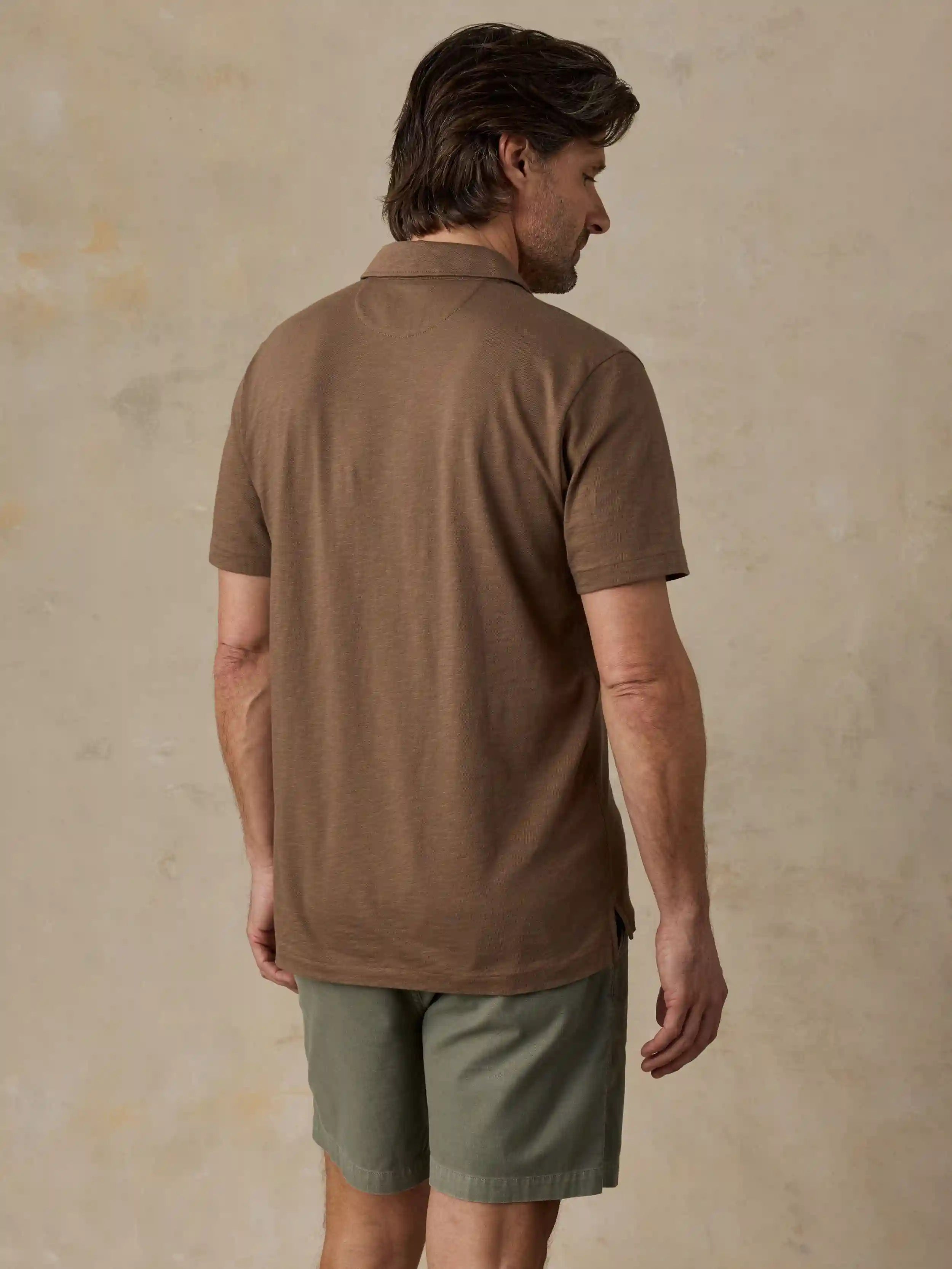 Sunwashed T-Shirt Polo - Island Brown