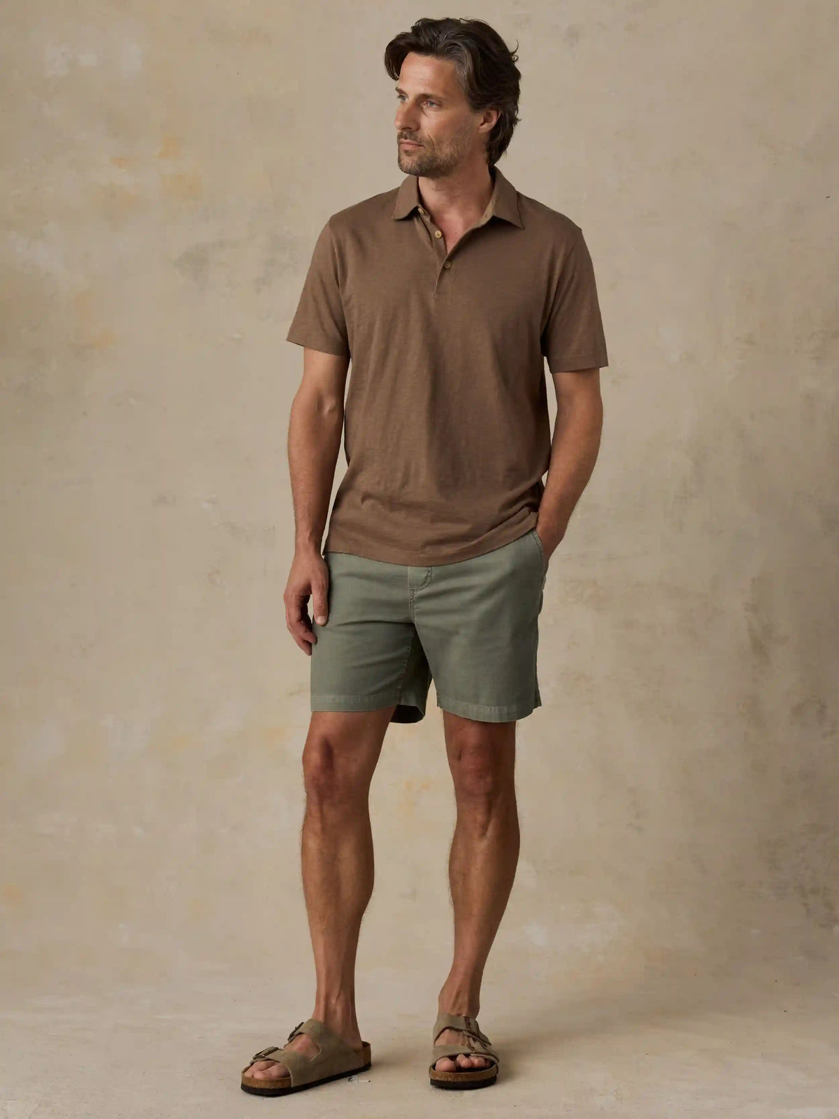 Sunwashed T-Shirt Polo - Island Brown