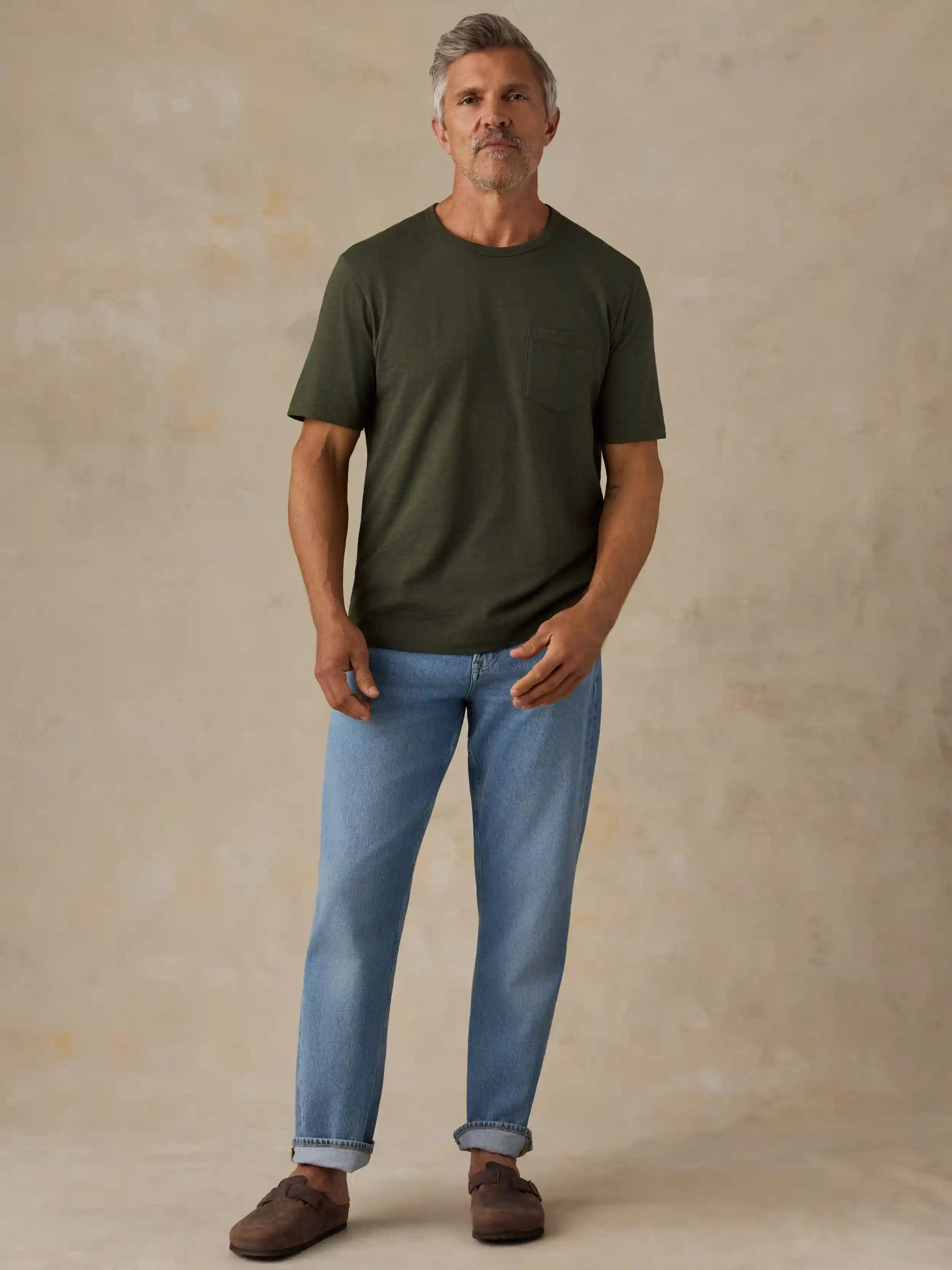Sunwashed Regenerative Pocket Tee - Forest Grove