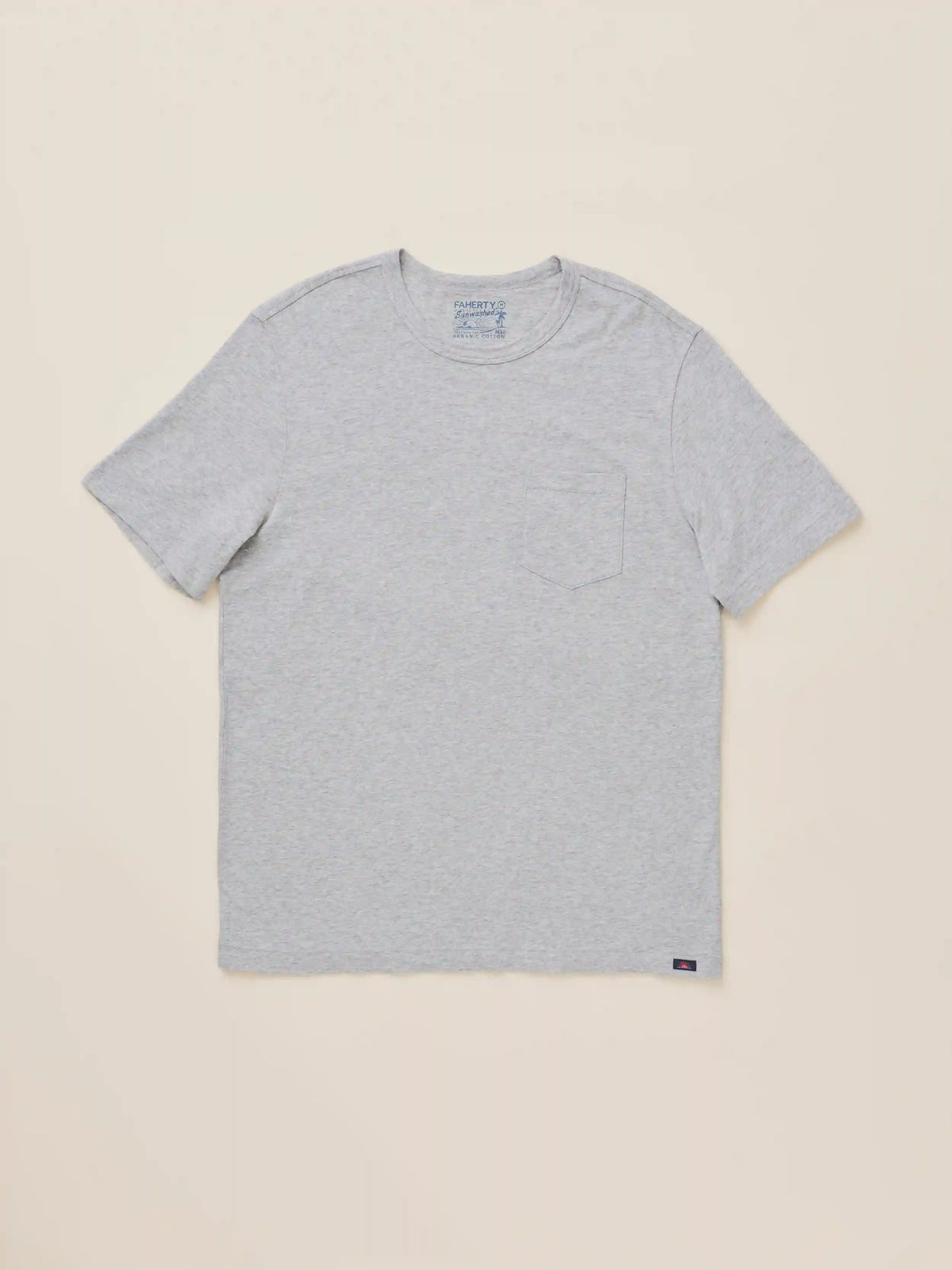 Sunwashed Regenerative Pocket Tee - Granite Heather