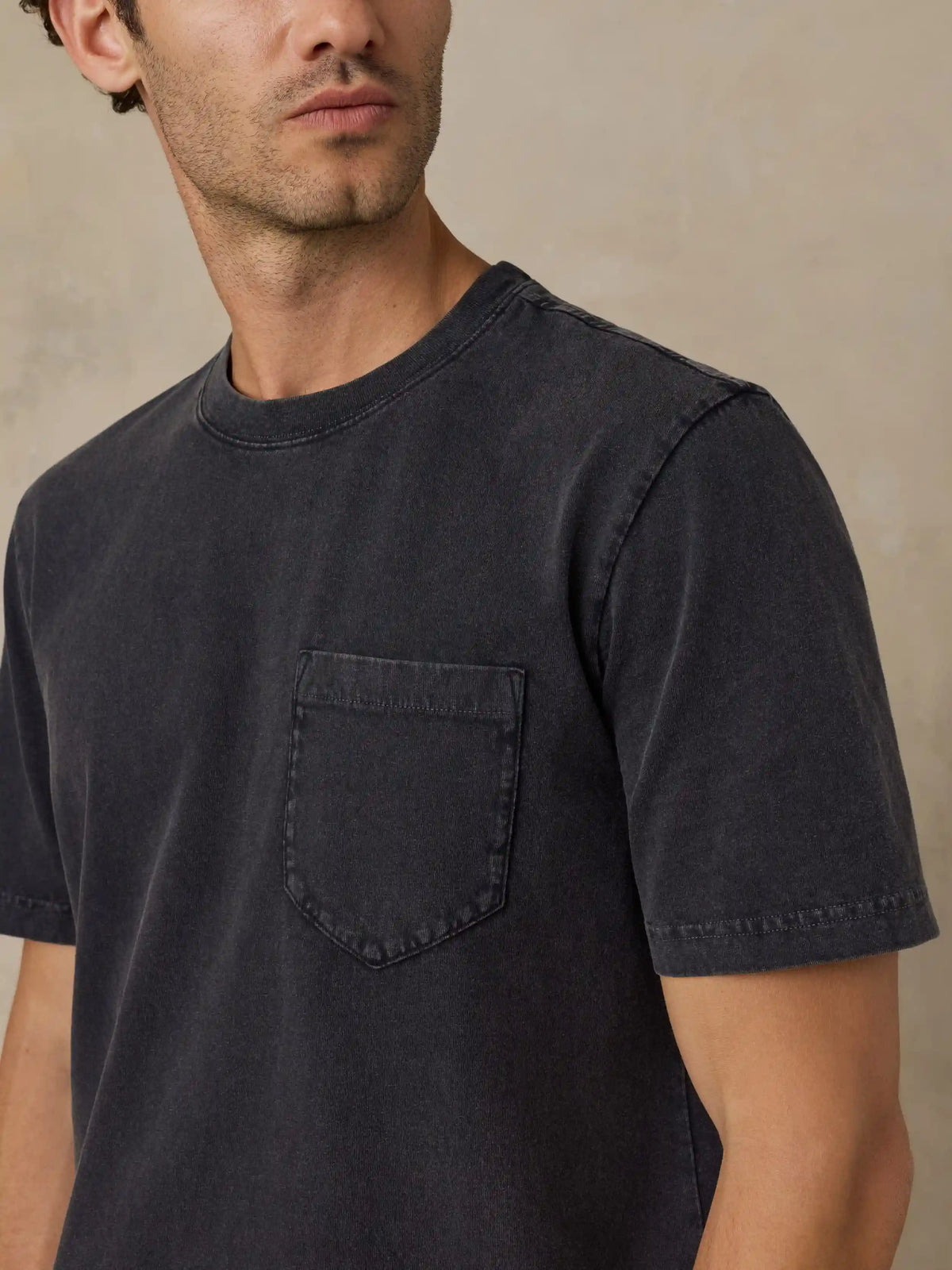 Short-Sleeve Recycled Cotton Tee - Ridge Black