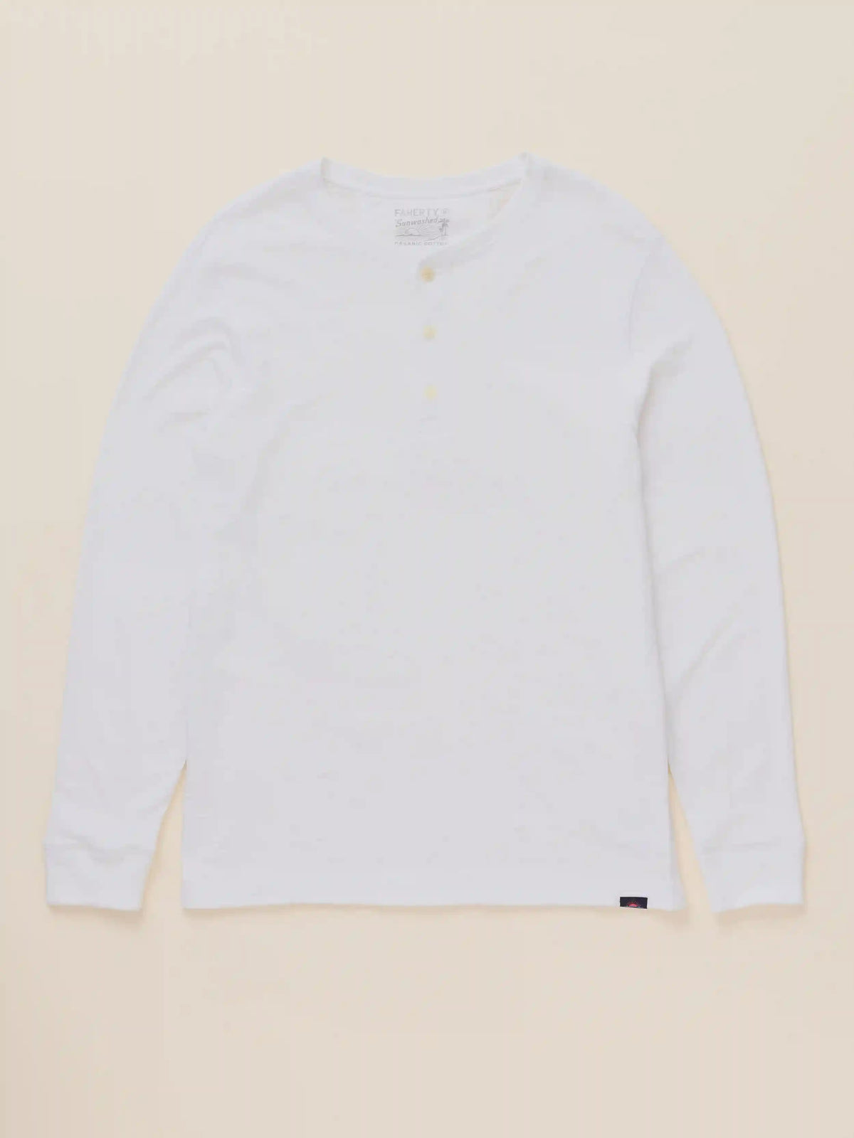 Sunwashed Organic Henley - White