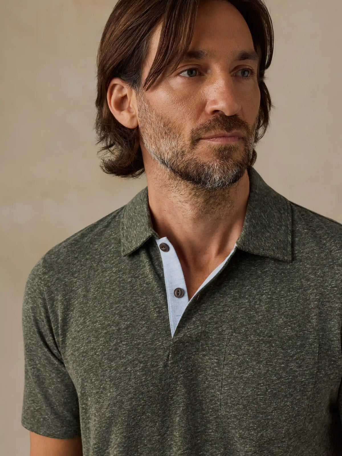 Short-Sleeve Breeze Polo - Olive Cliff Heather