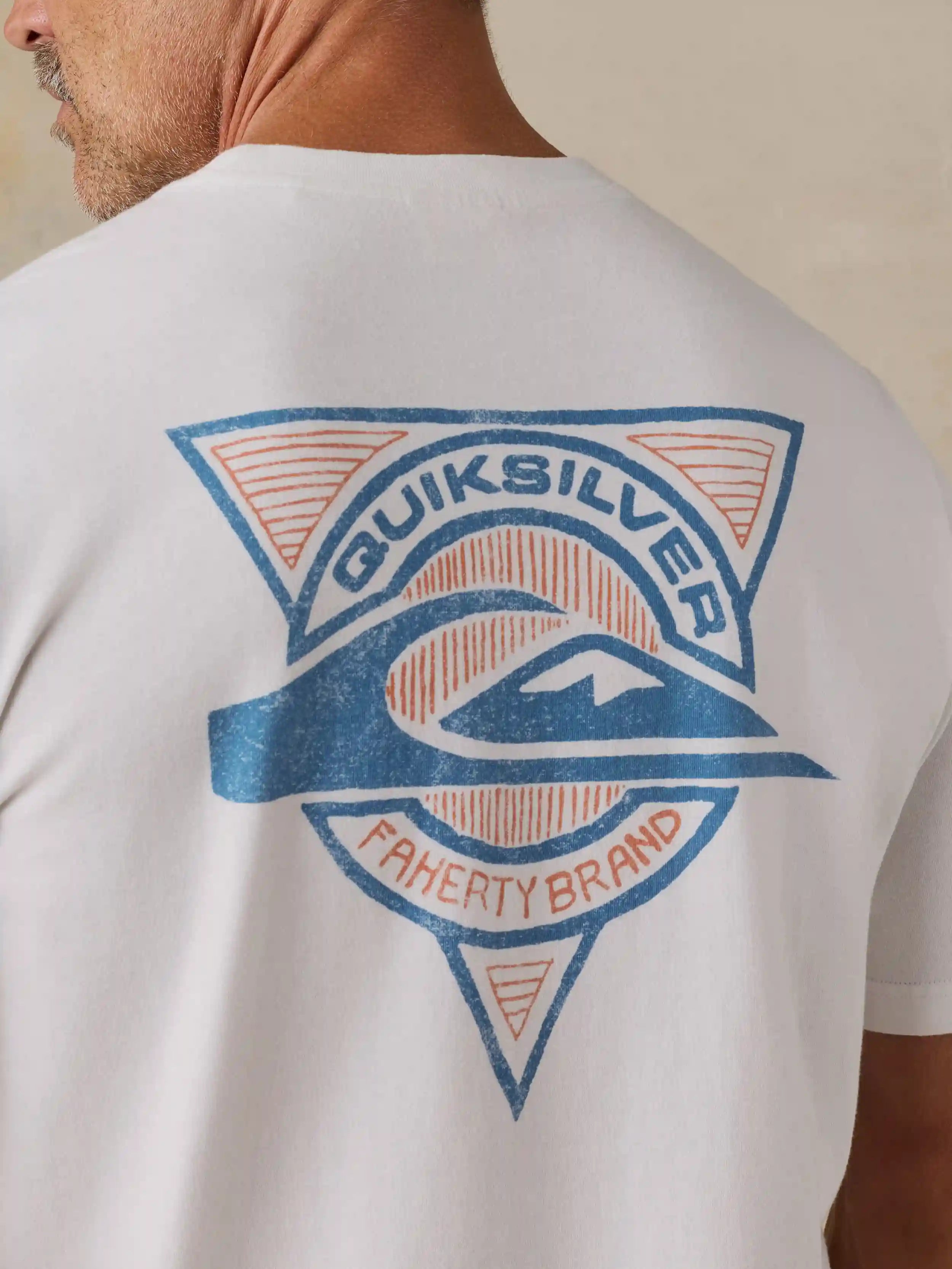 Faherty x Quiksilver Heavy Wash Tee - White